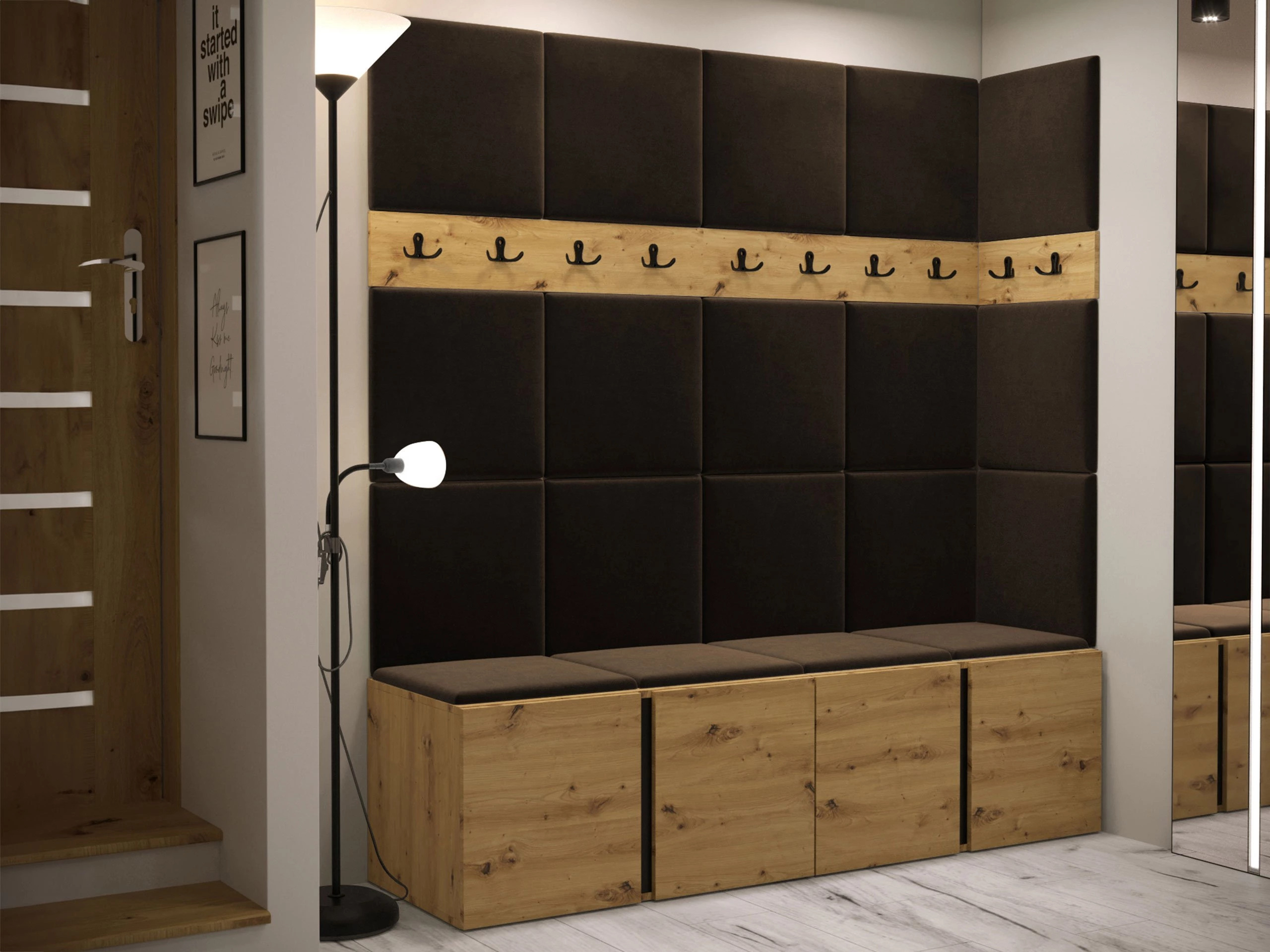 Meuble d'entrée Pinis II (Chêne Artisan)