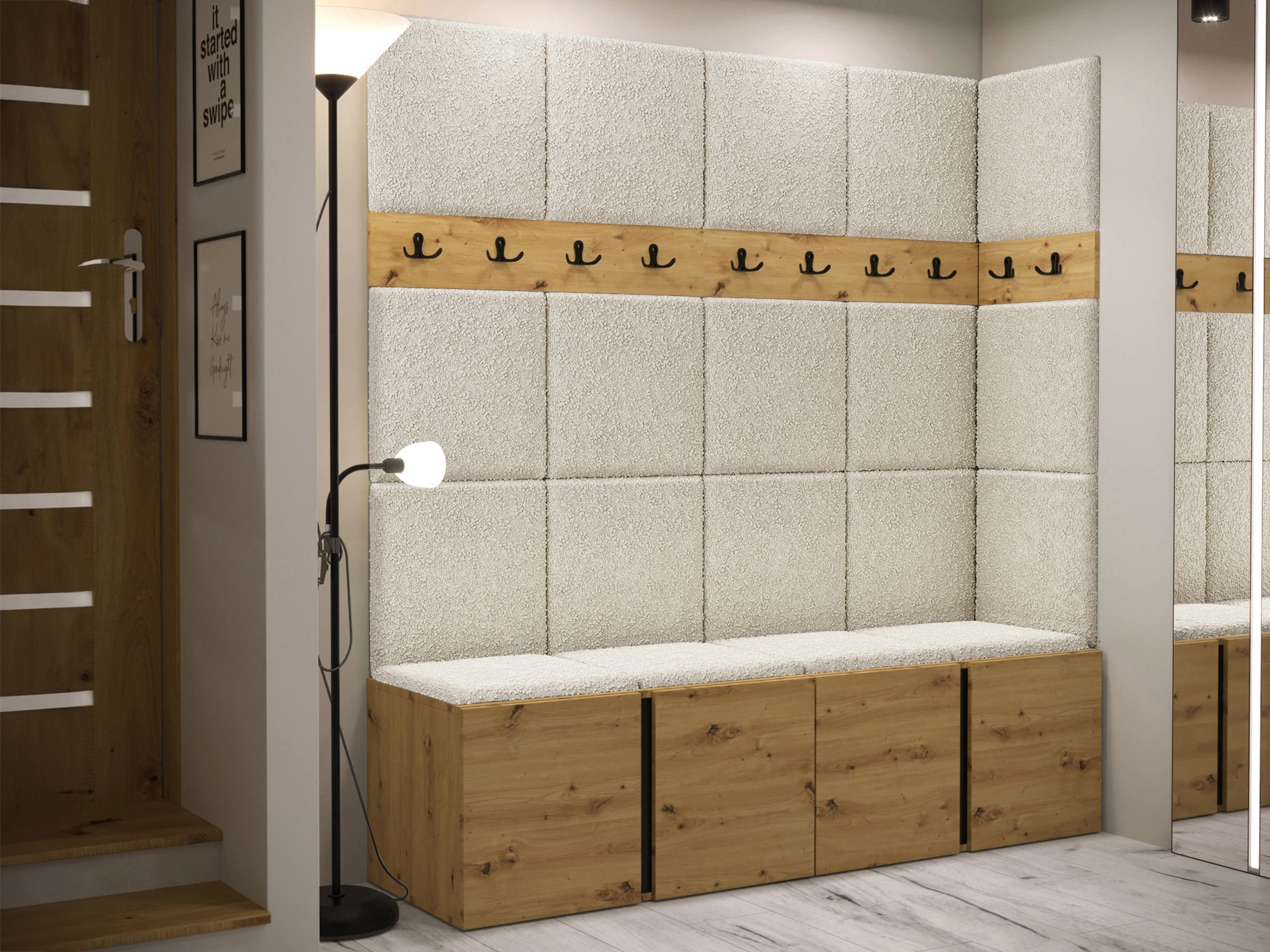 Meuble d'entrée Pinis II (Chêne Artisan)