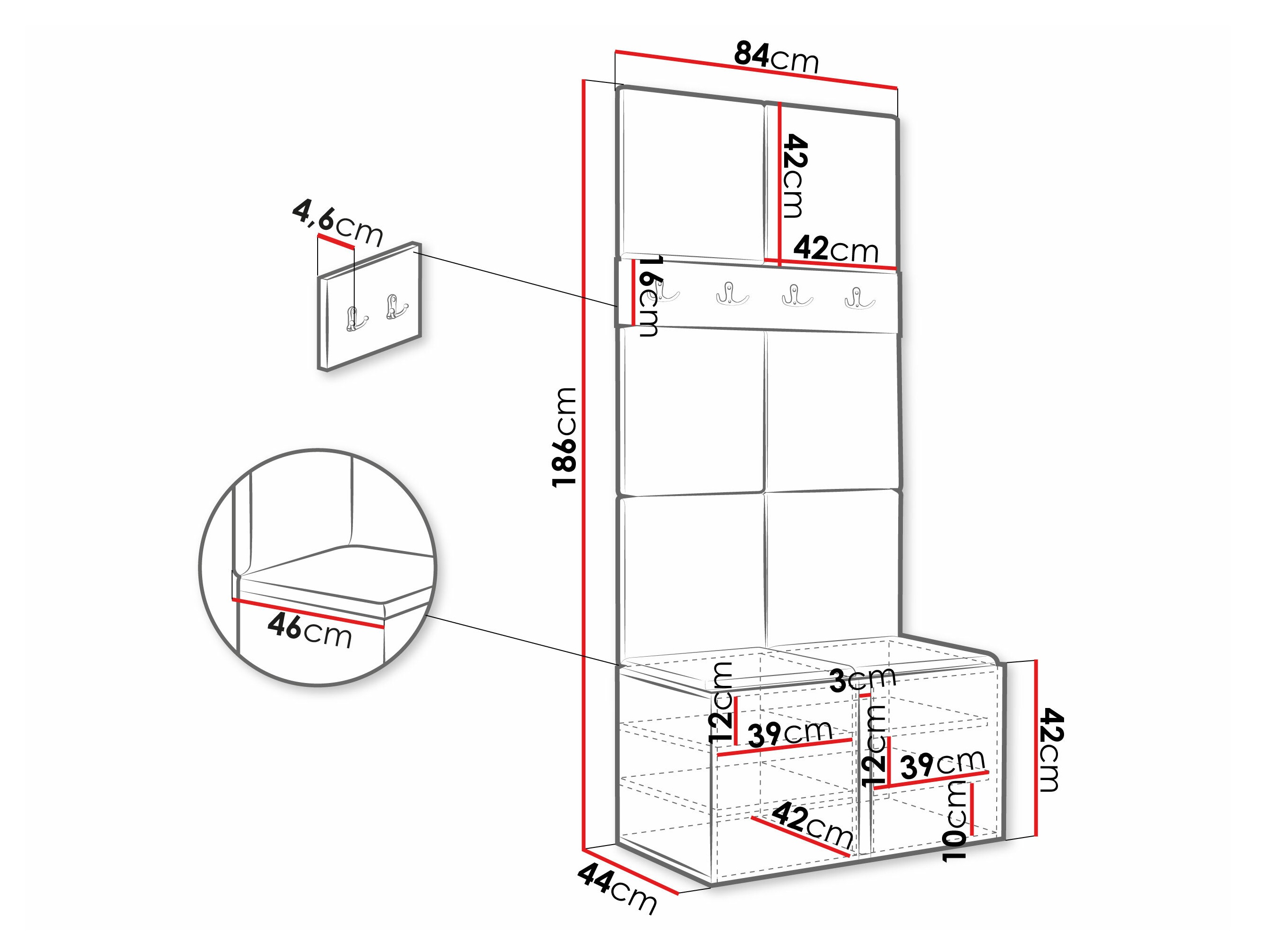 Meuble d'entrée Pinis IV (Manila 11)
