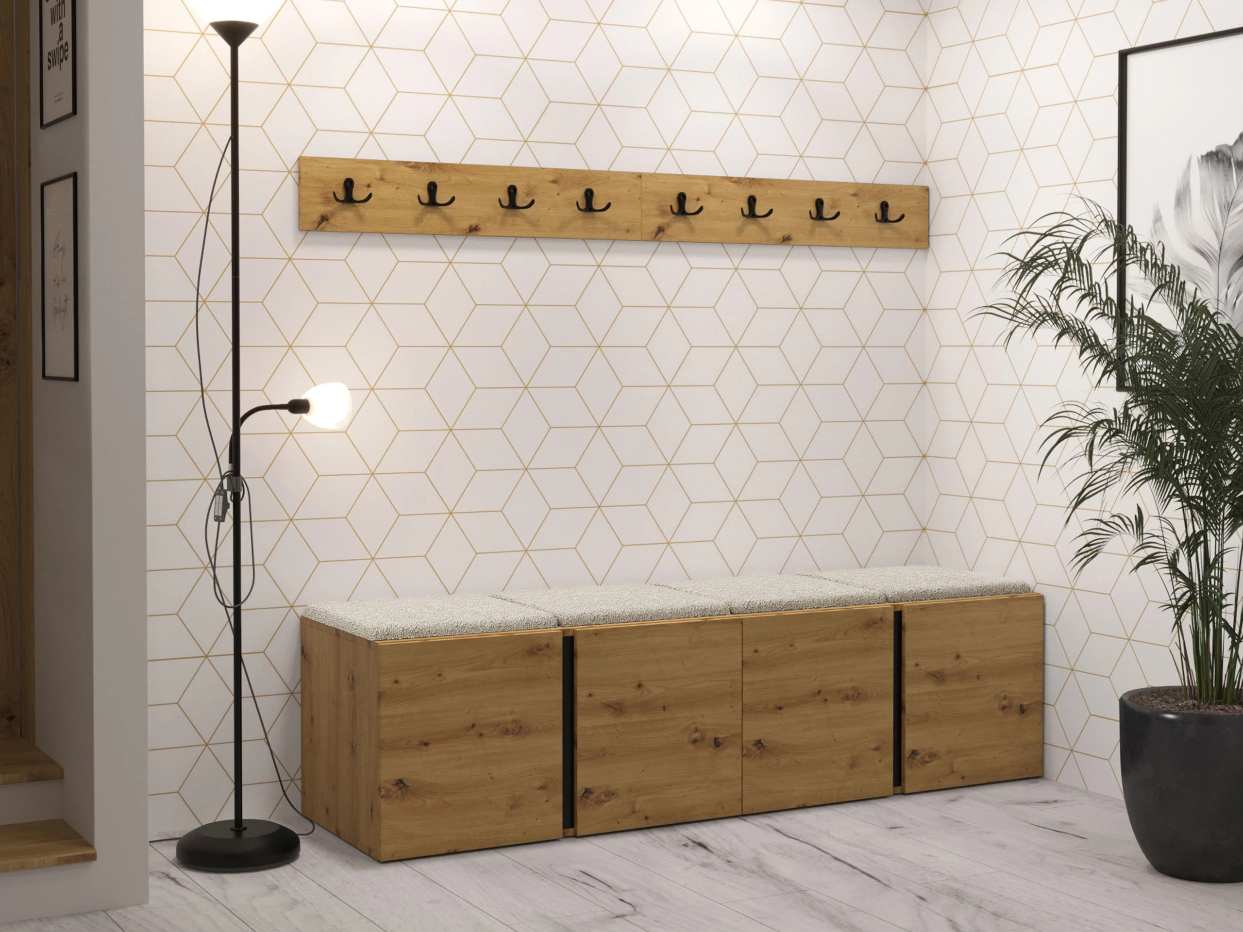 Meuble d'entrée Hartford 276 (Chêne Artisan)