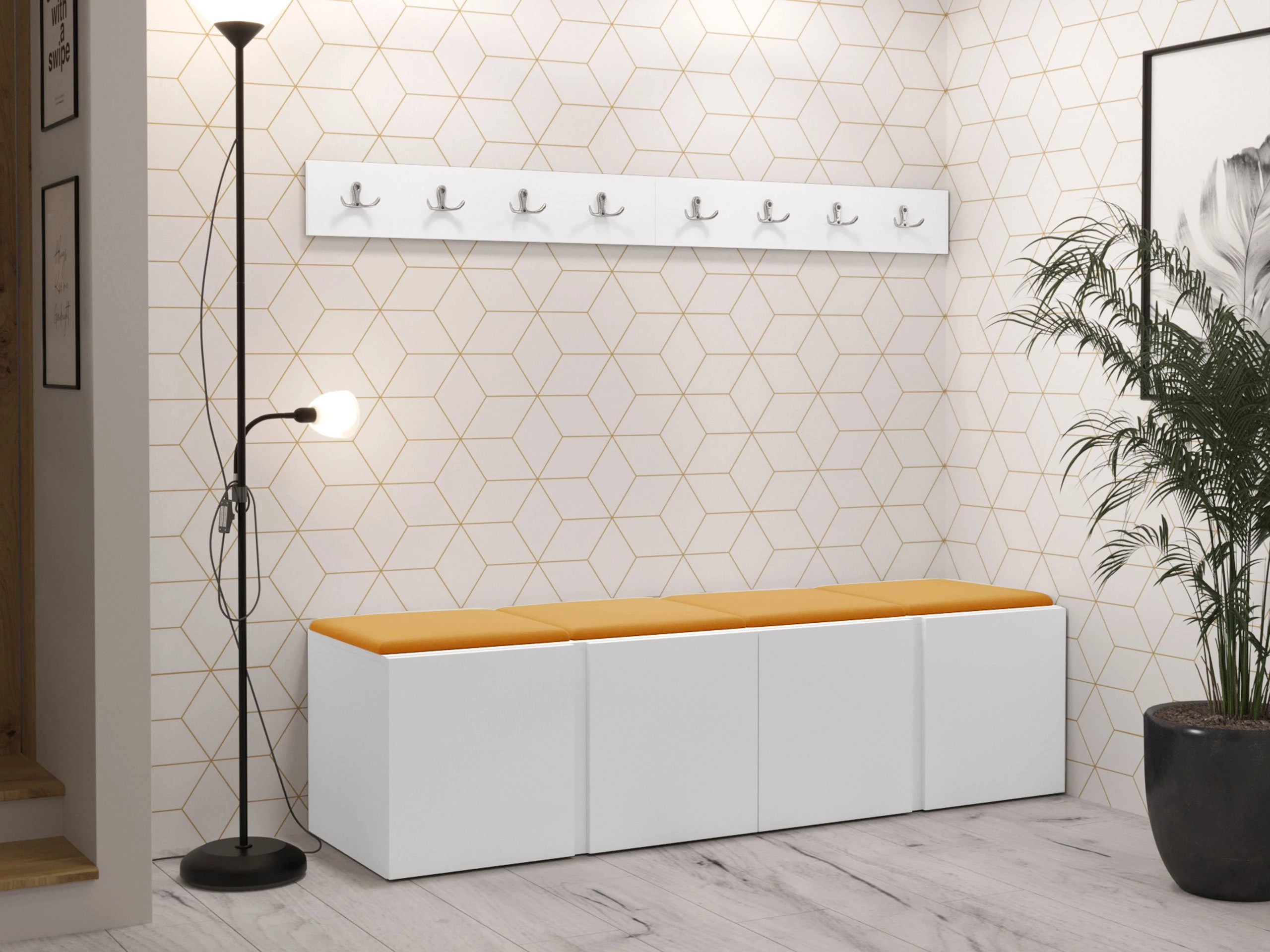 Meuble d'entrée Pinis VII (Blanc)