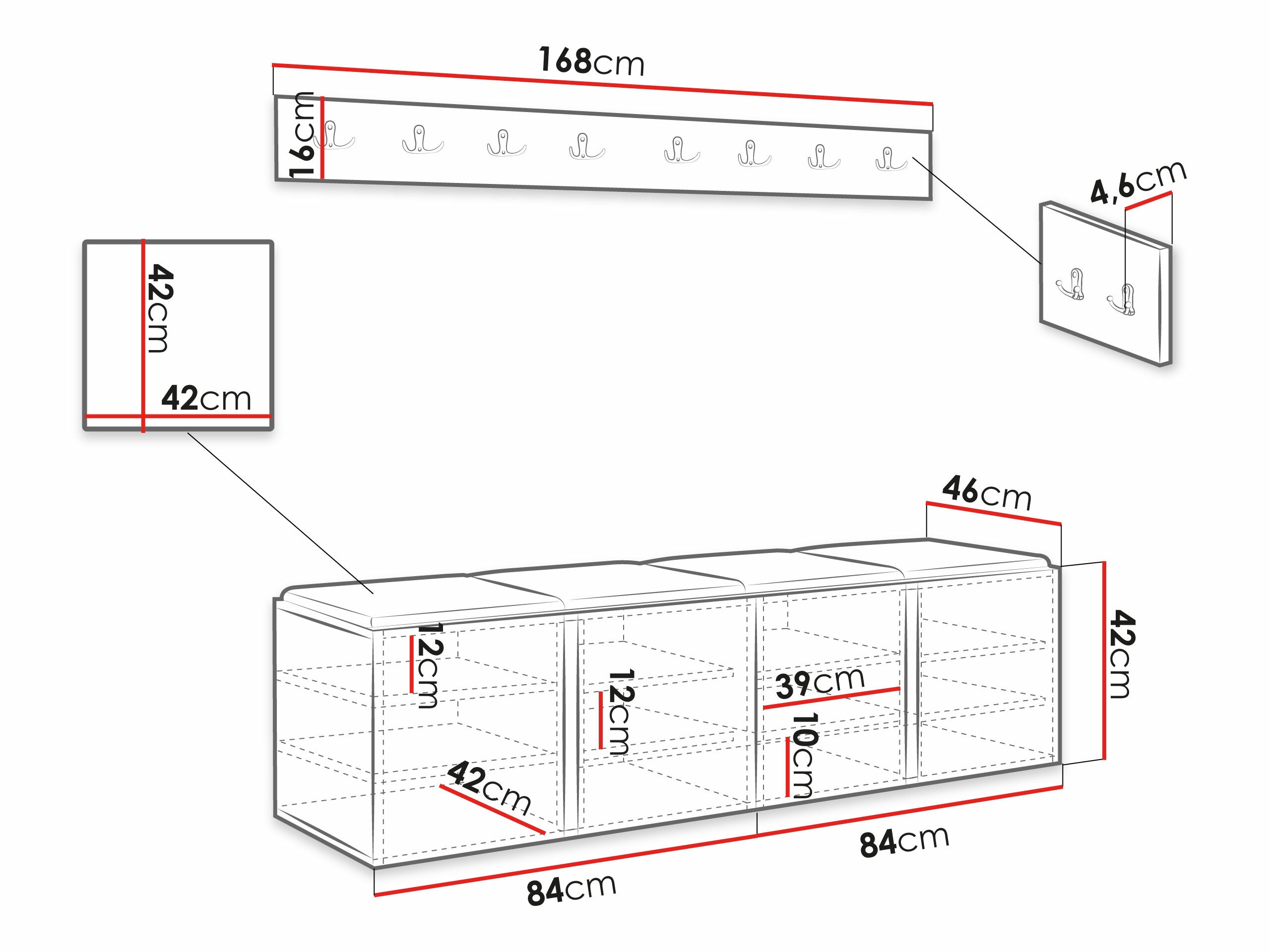 Meuble d'entrée Pinis VII (Manila 02)