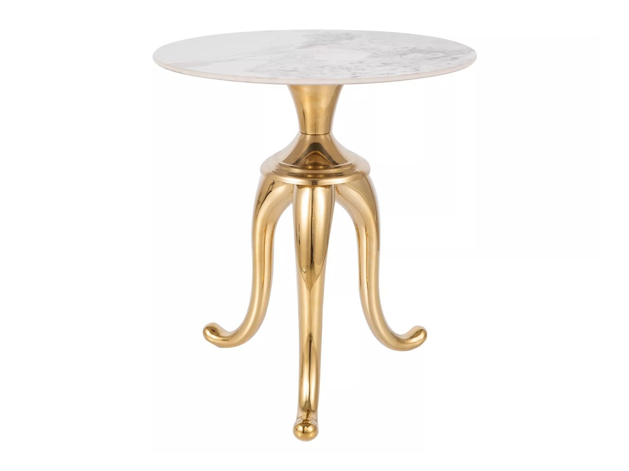 Table d'appoint Detroit 780 (Marbre blanc + Doré)