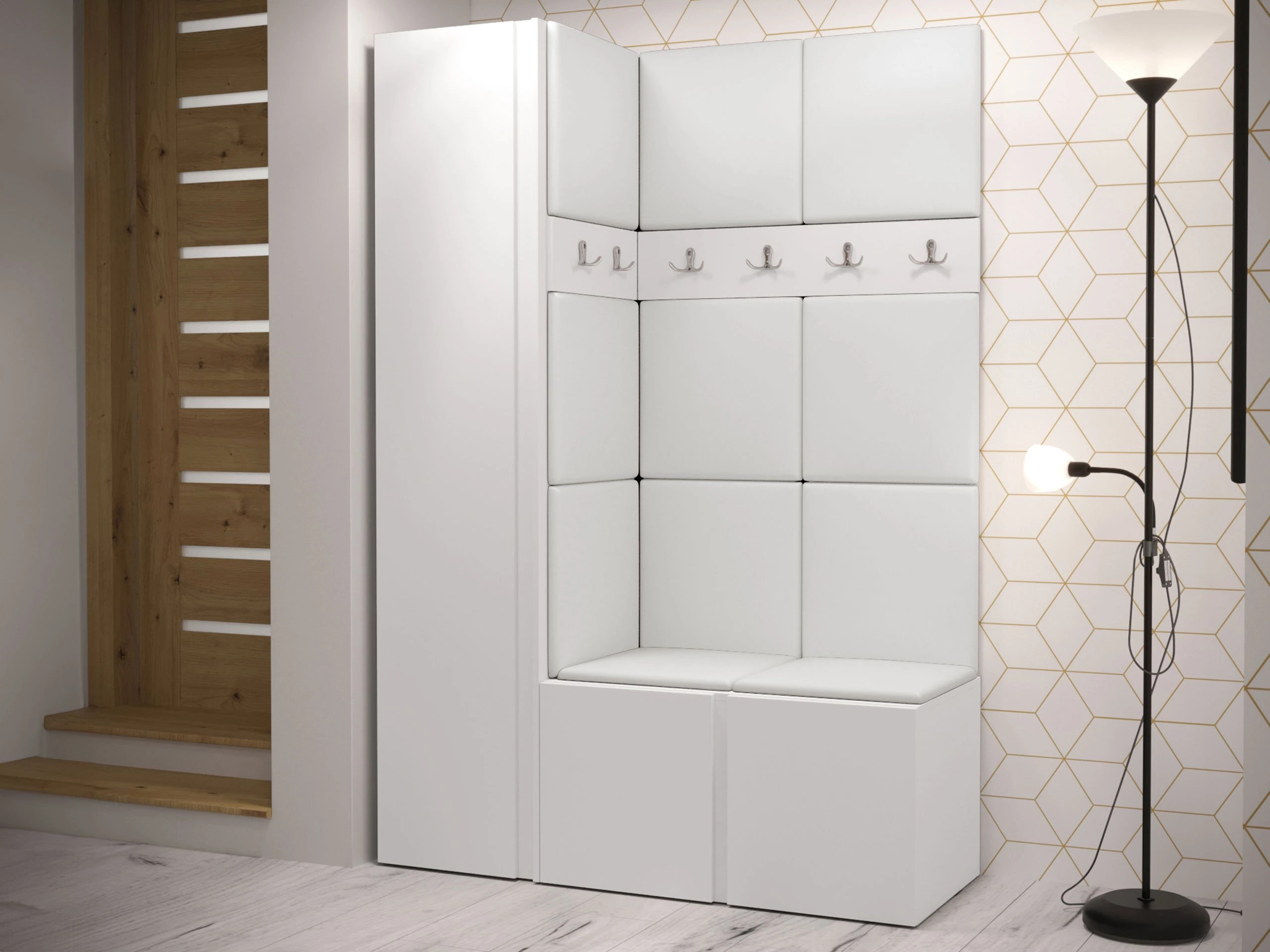 Meuble d'entrée Pinis IX (Blanc)