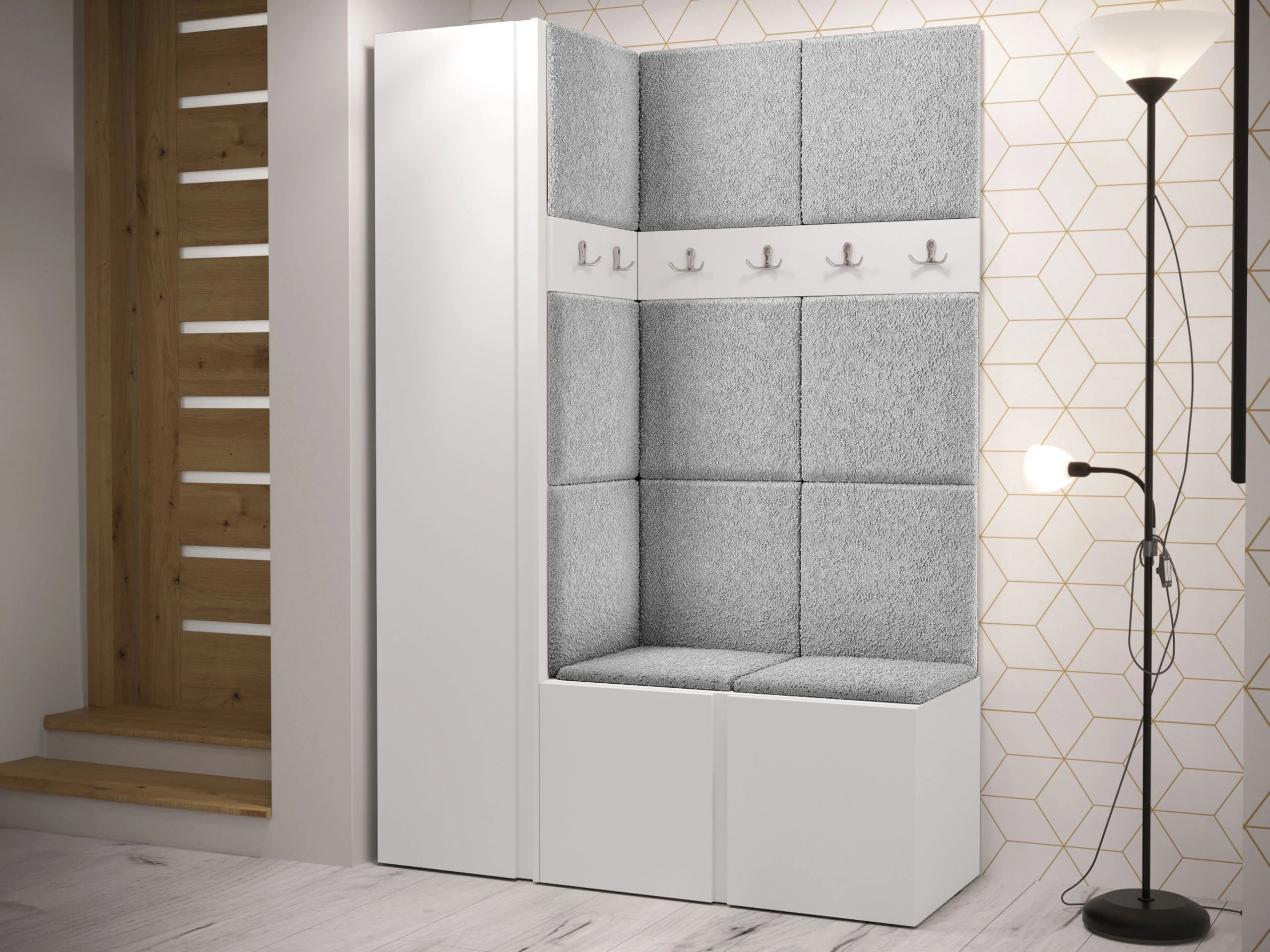 Meuble d'entrée Pinis IX (Blanc)
