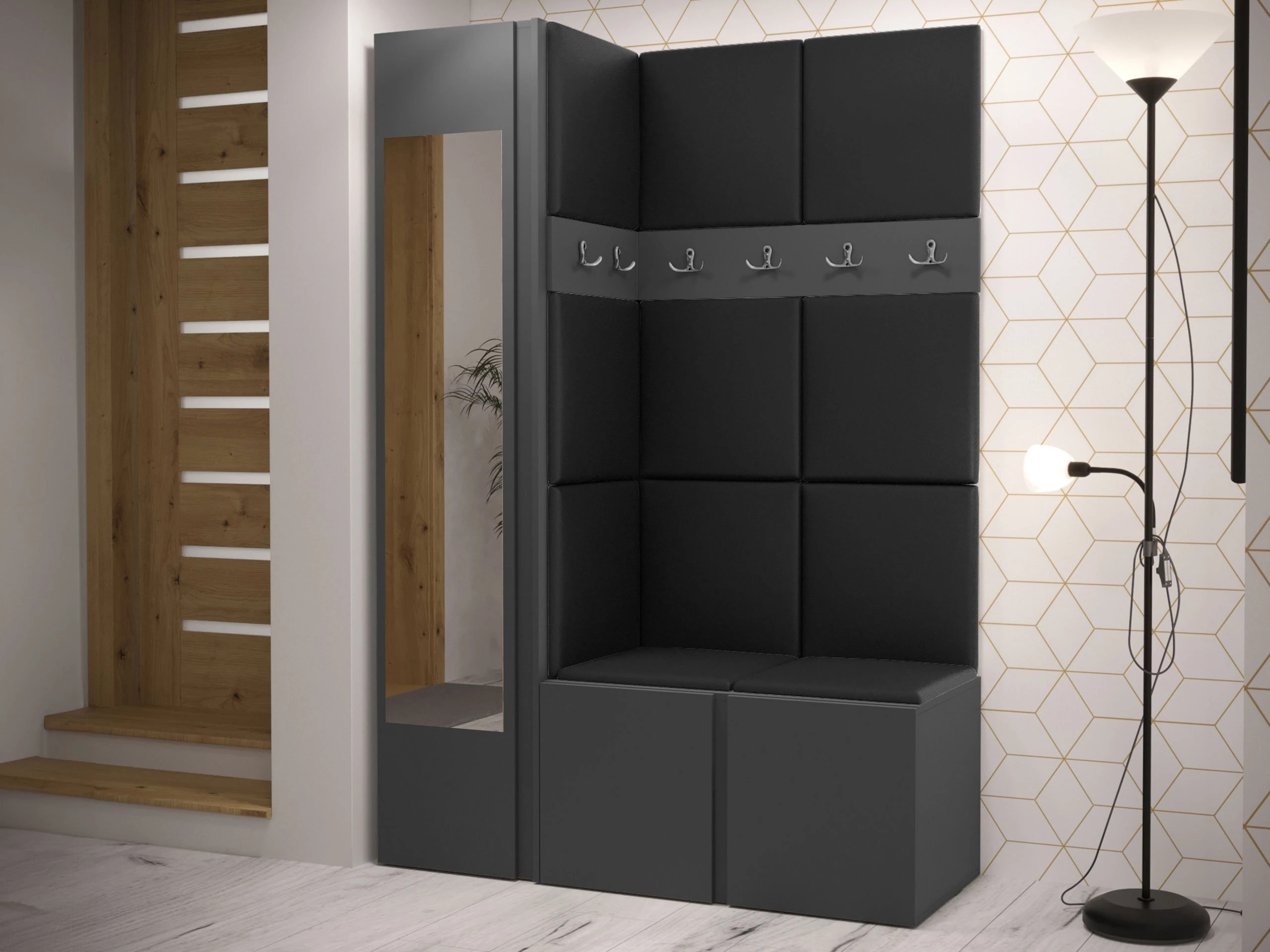 Meuble d'entrée Hartford 277 (Faux cuir Soft 011)