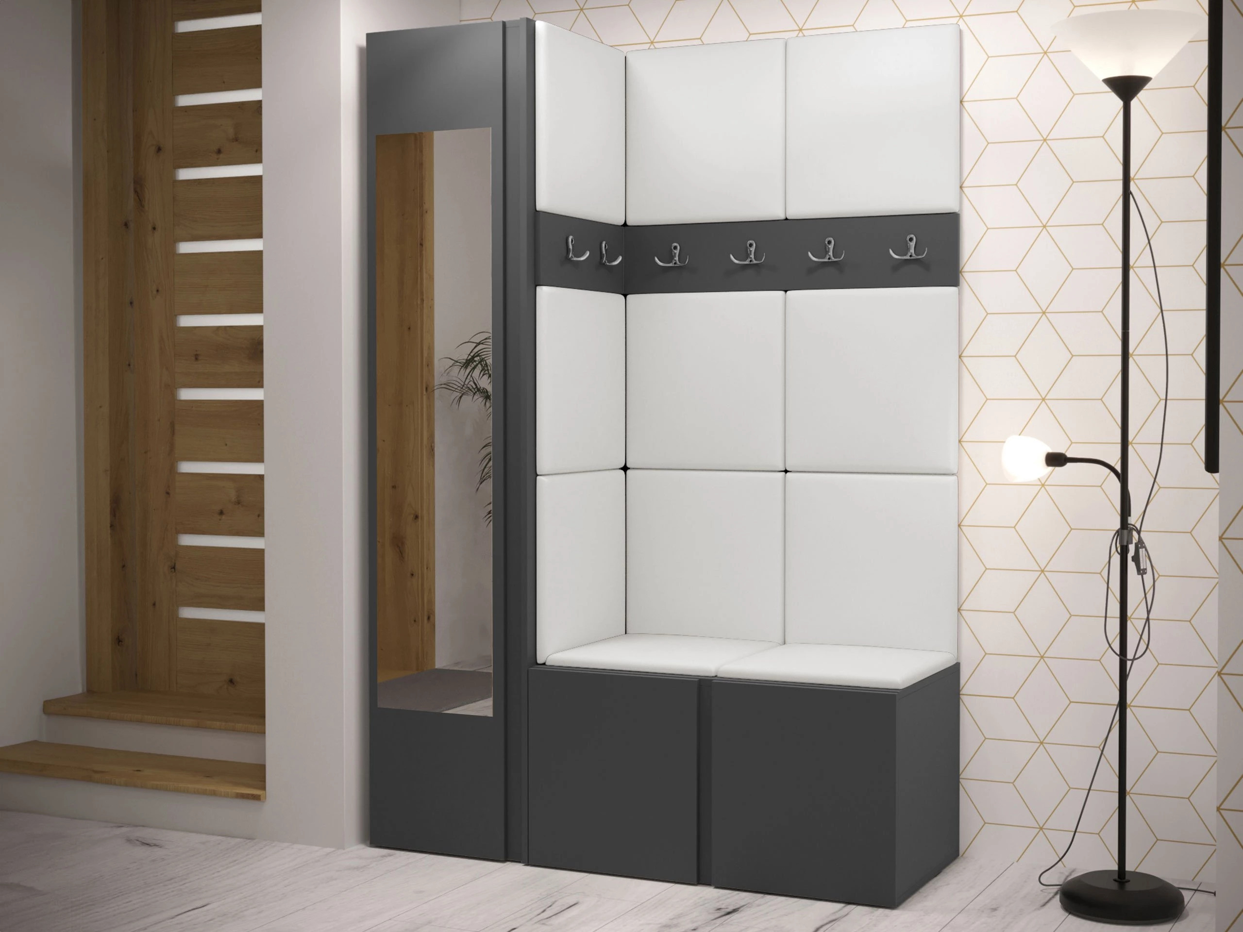 Meuble d'entrée Hartford 277 (Faux cuir Soft 017)