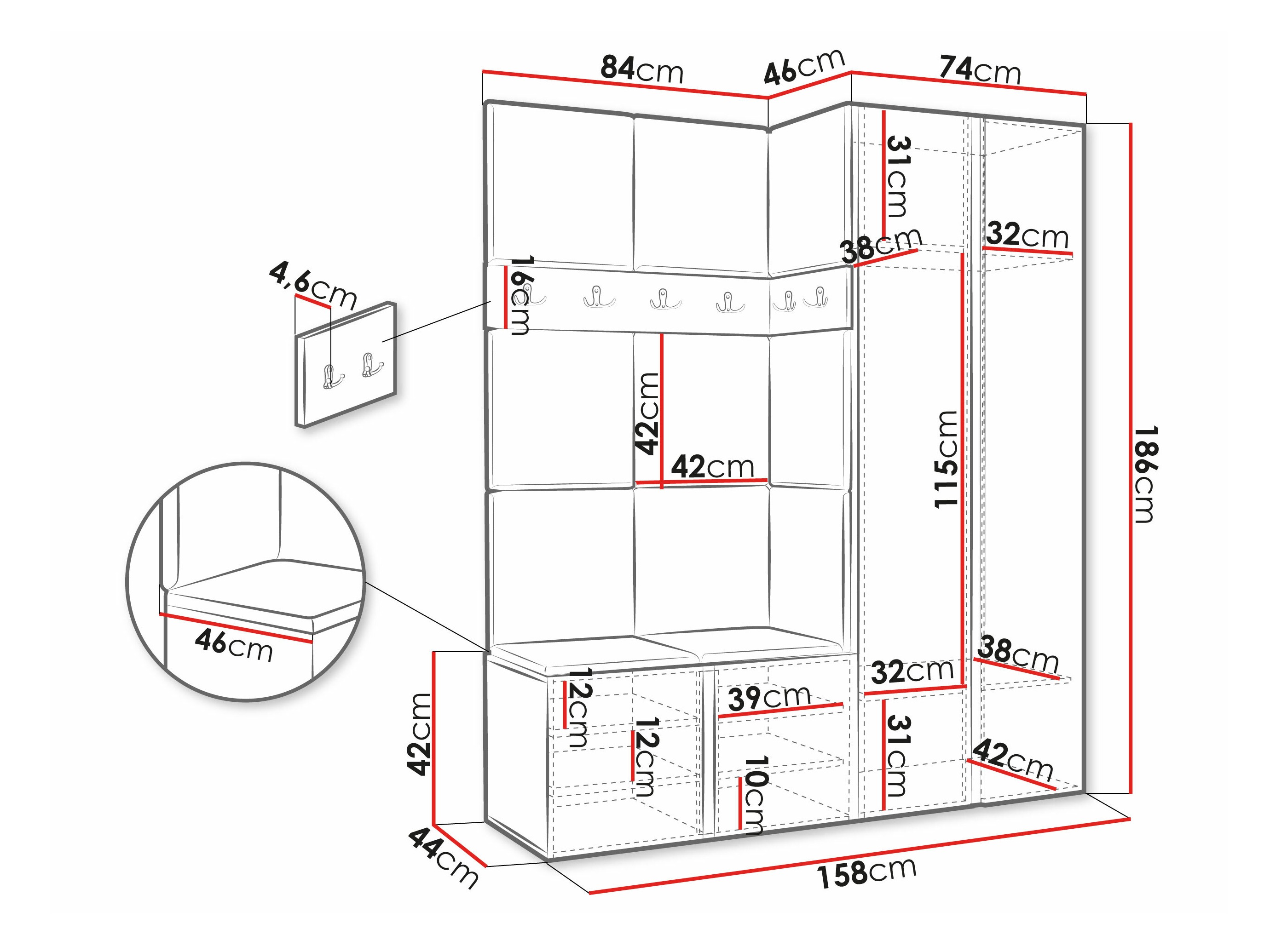 Meuble d'entrée Pinis X (Abriamo 03)