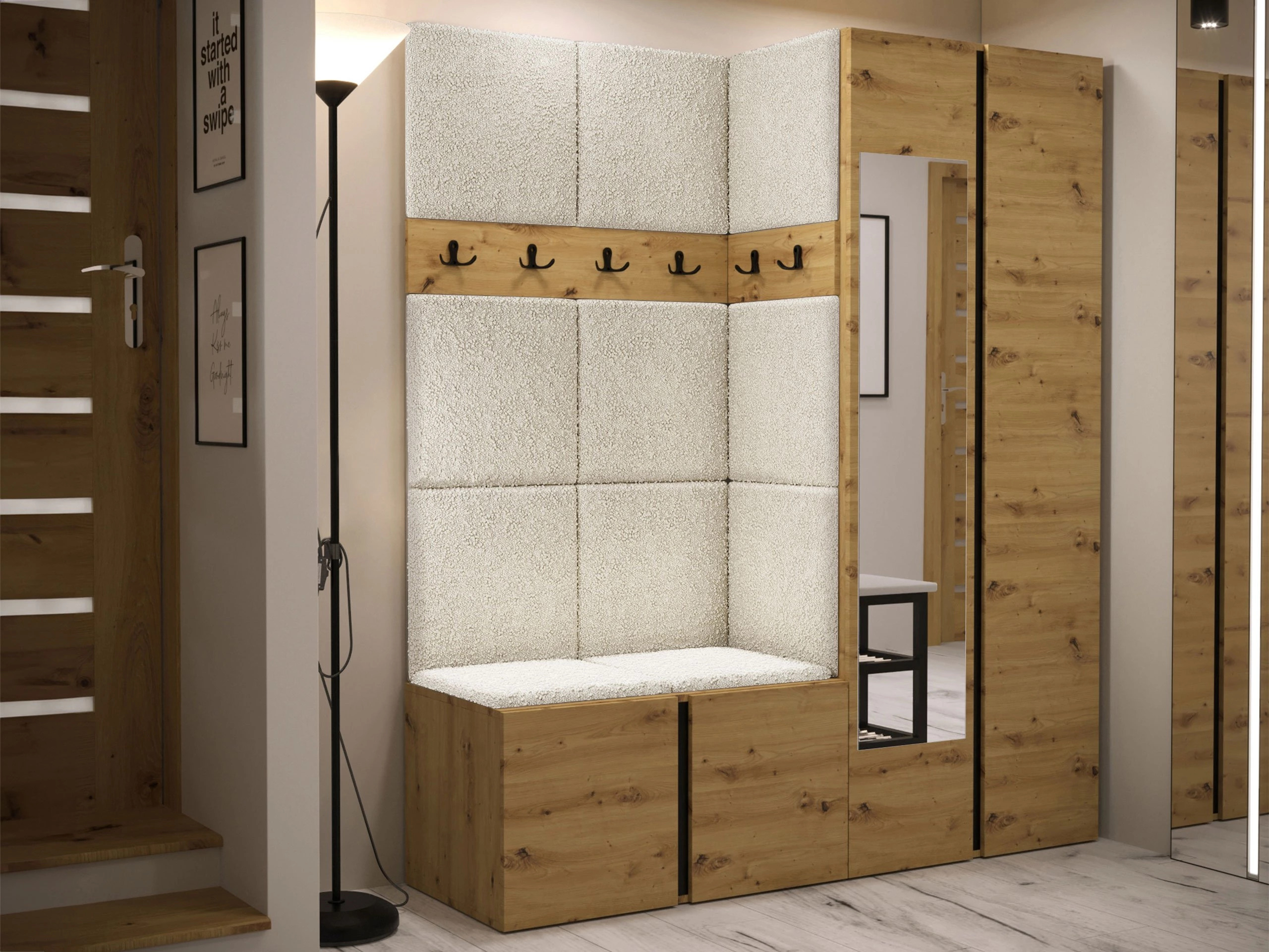 Meuble d'entrée Pinis X (Chêne Artisan)