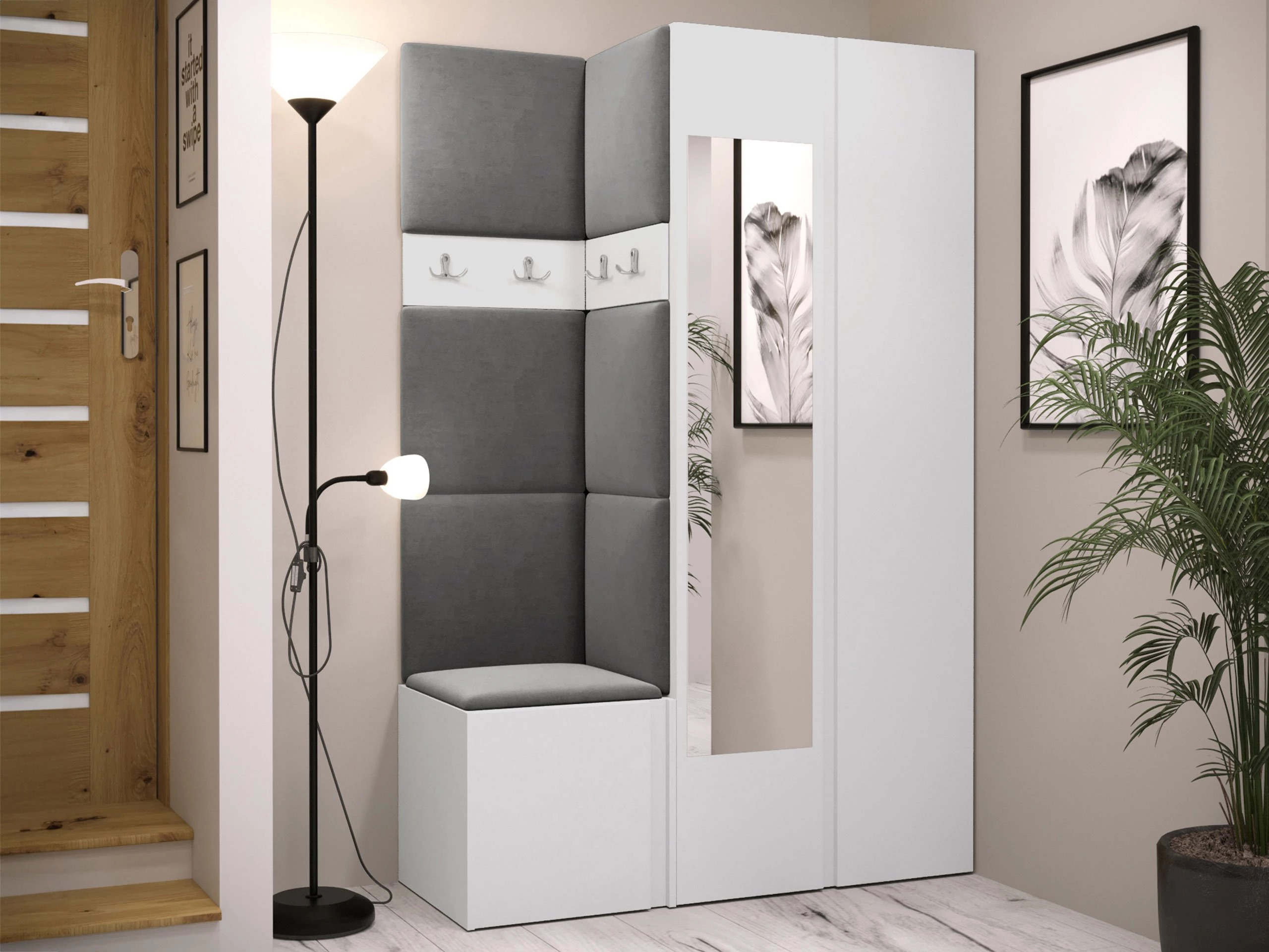 Meuble d'entrée Pinis XXVI (Blanc)