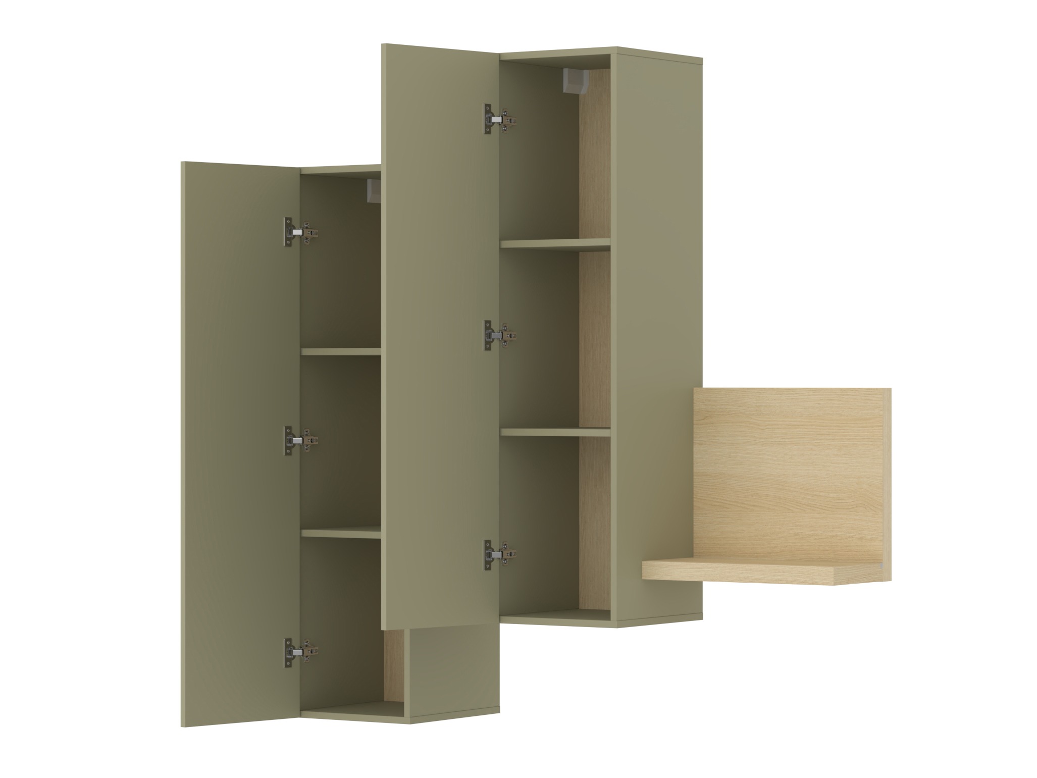 Armoire murale Lutiva 101 (Eucalyptus + Chêne)