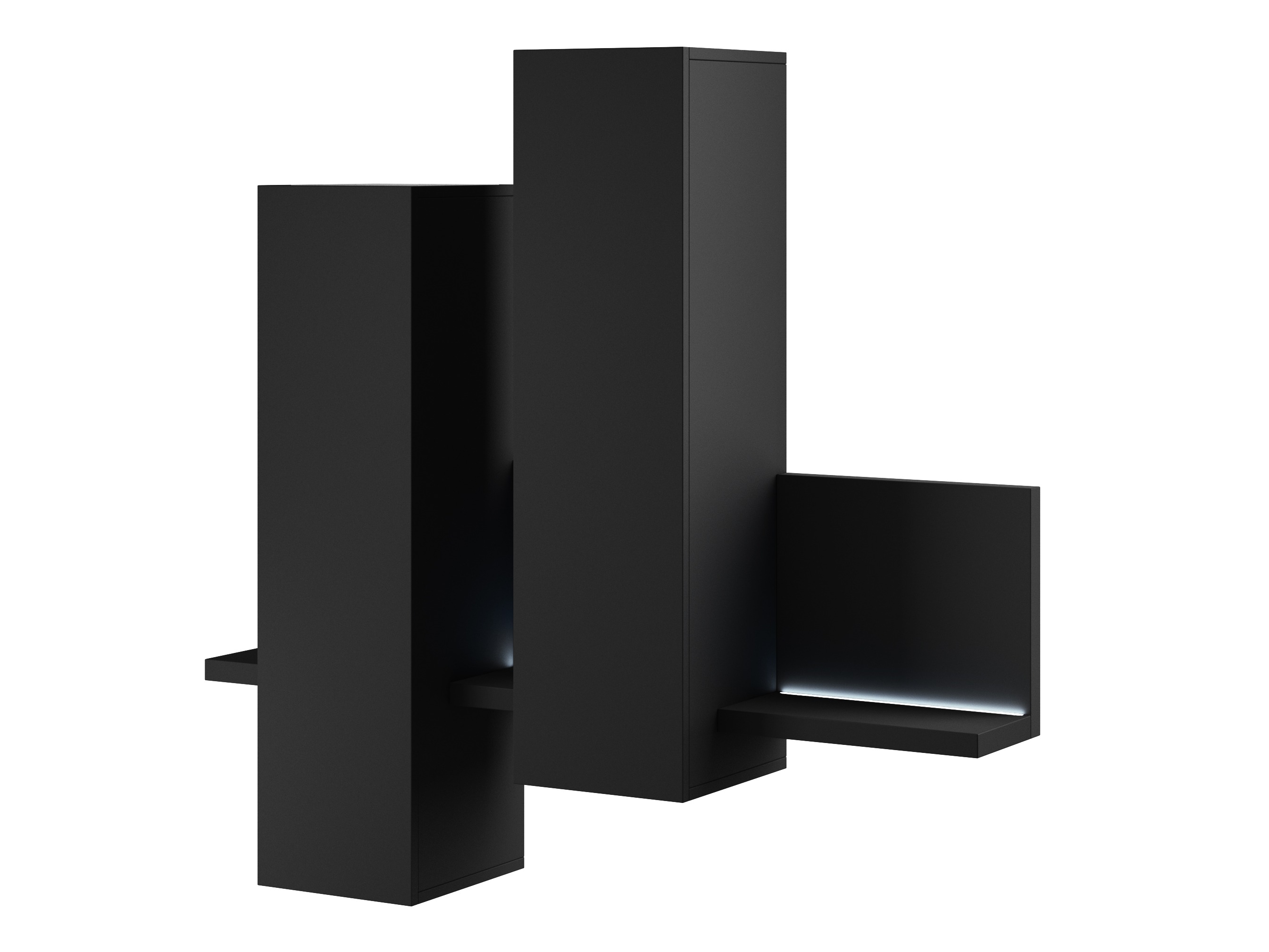 Armoire murale Lutiva 101 (Noir mat)