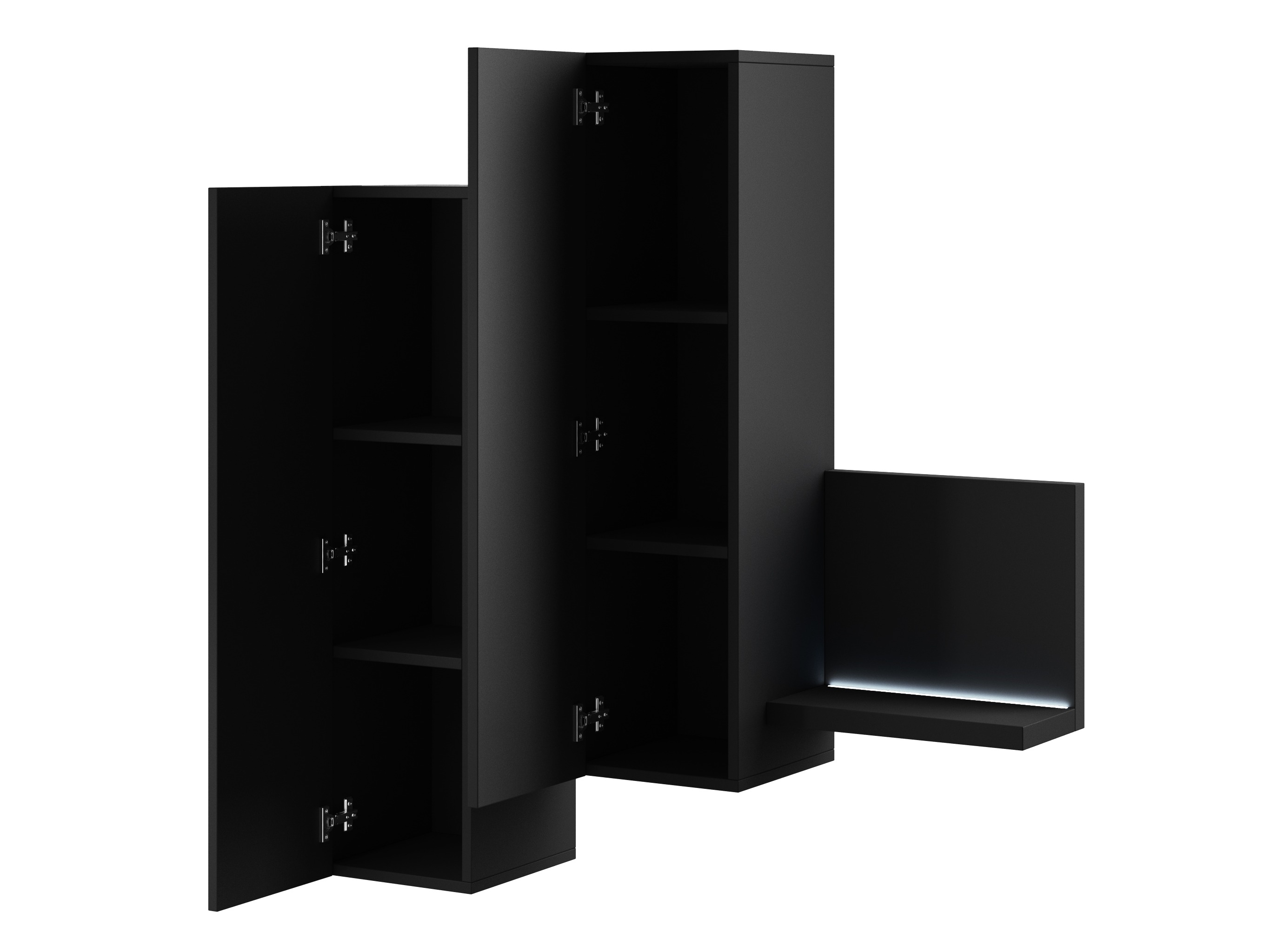 Armoire murale Lutiva 101 (Noir mat)