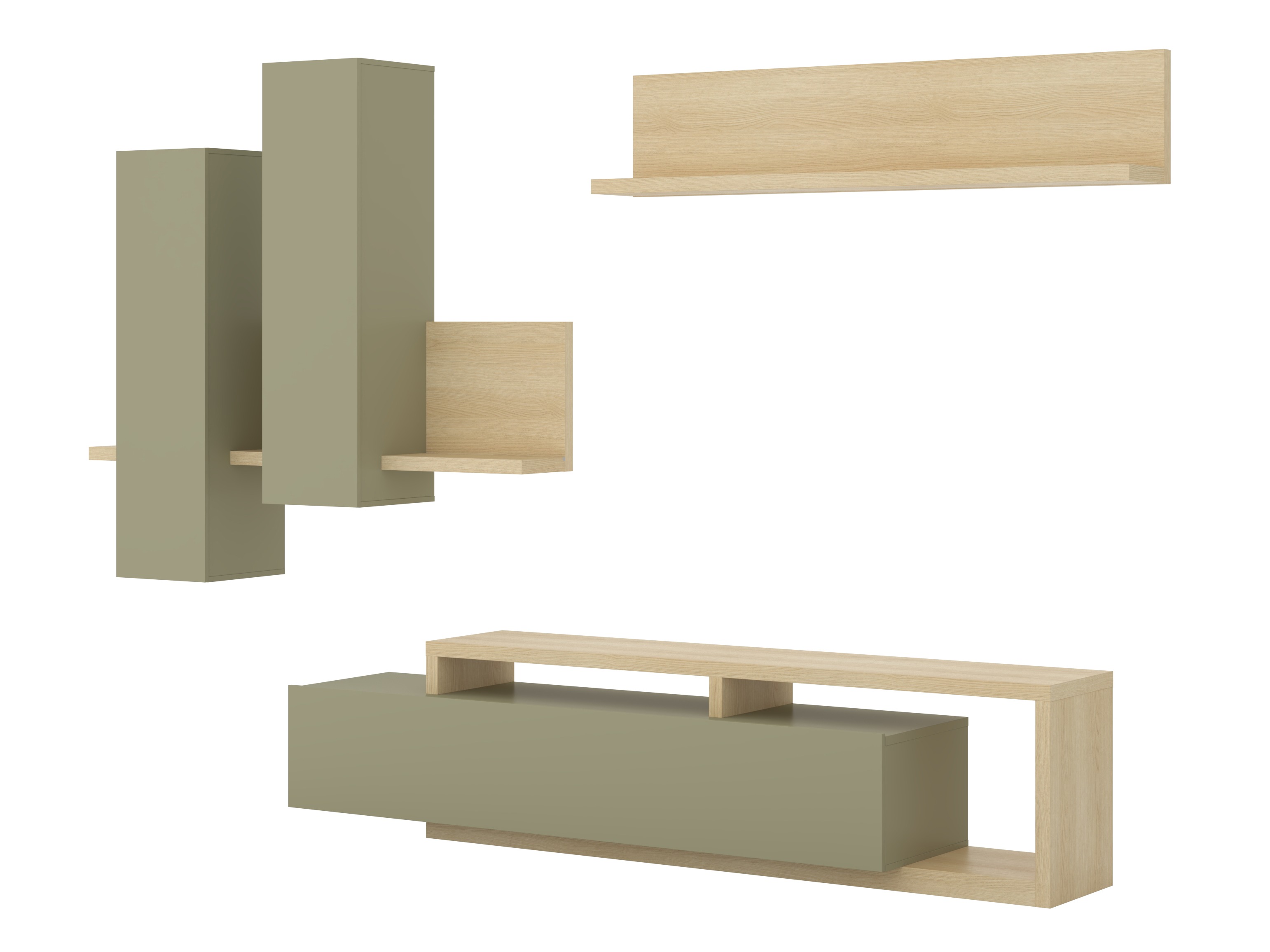 Ensemble de salon Lutiva 100 (Eucalyptus + Chêne)