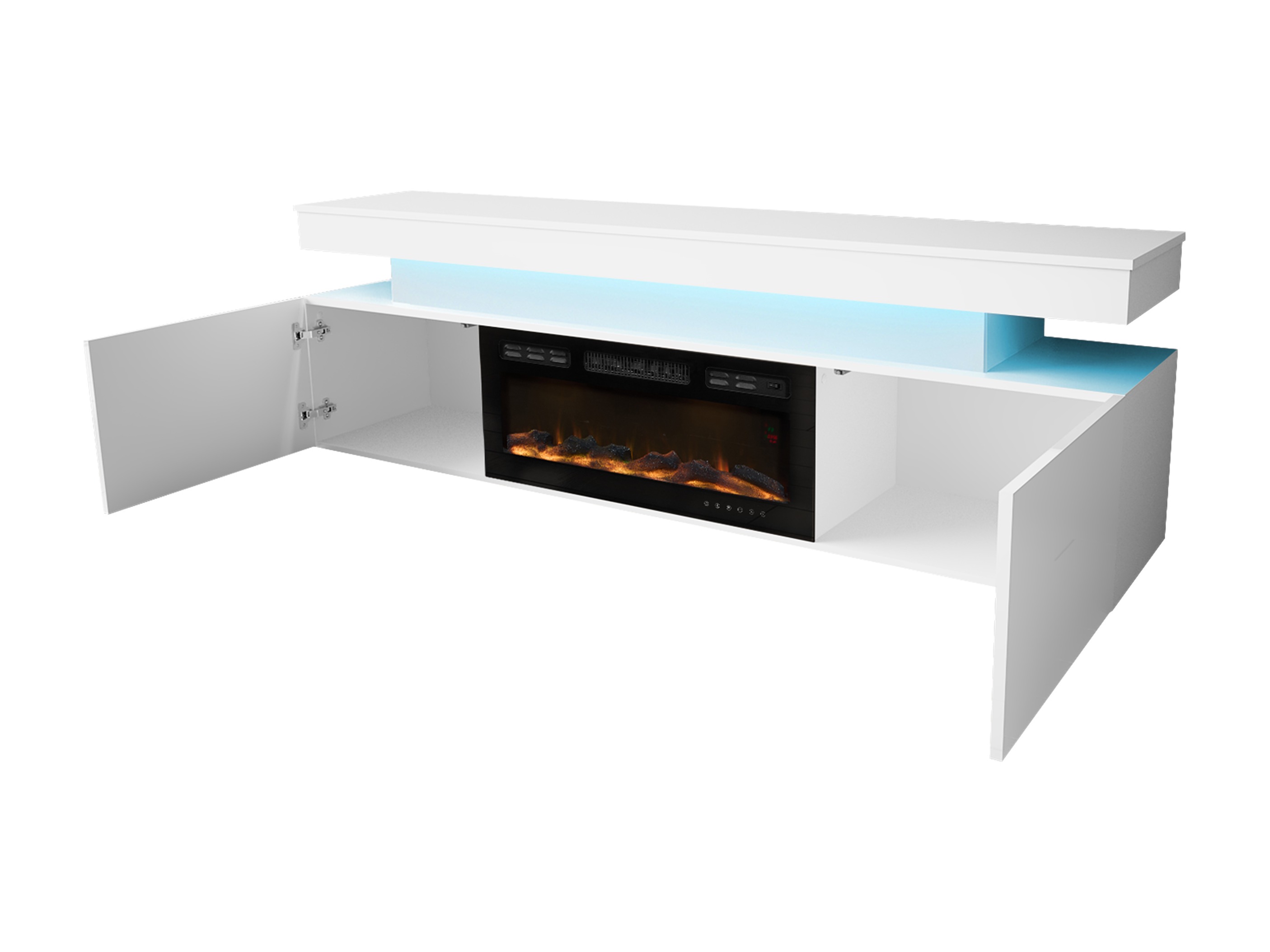 Ensemble de salon Monfero 106 (Blanc + Blanc brillant)