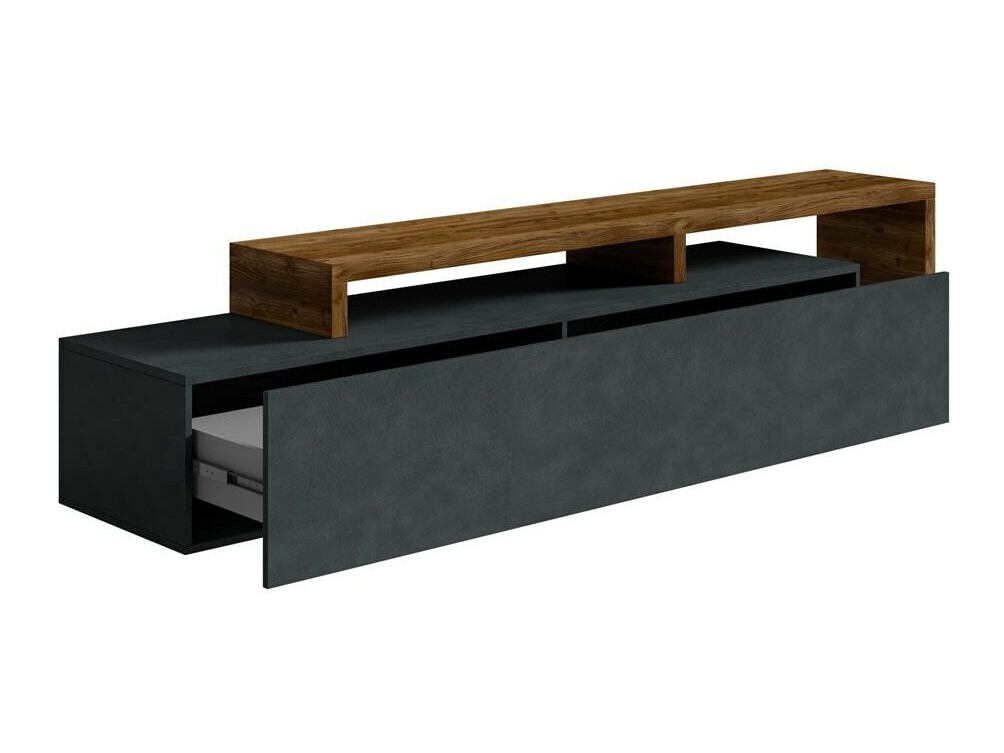 Meuble TV Lutiva 103 (Matera gris + Épicéa foncé)