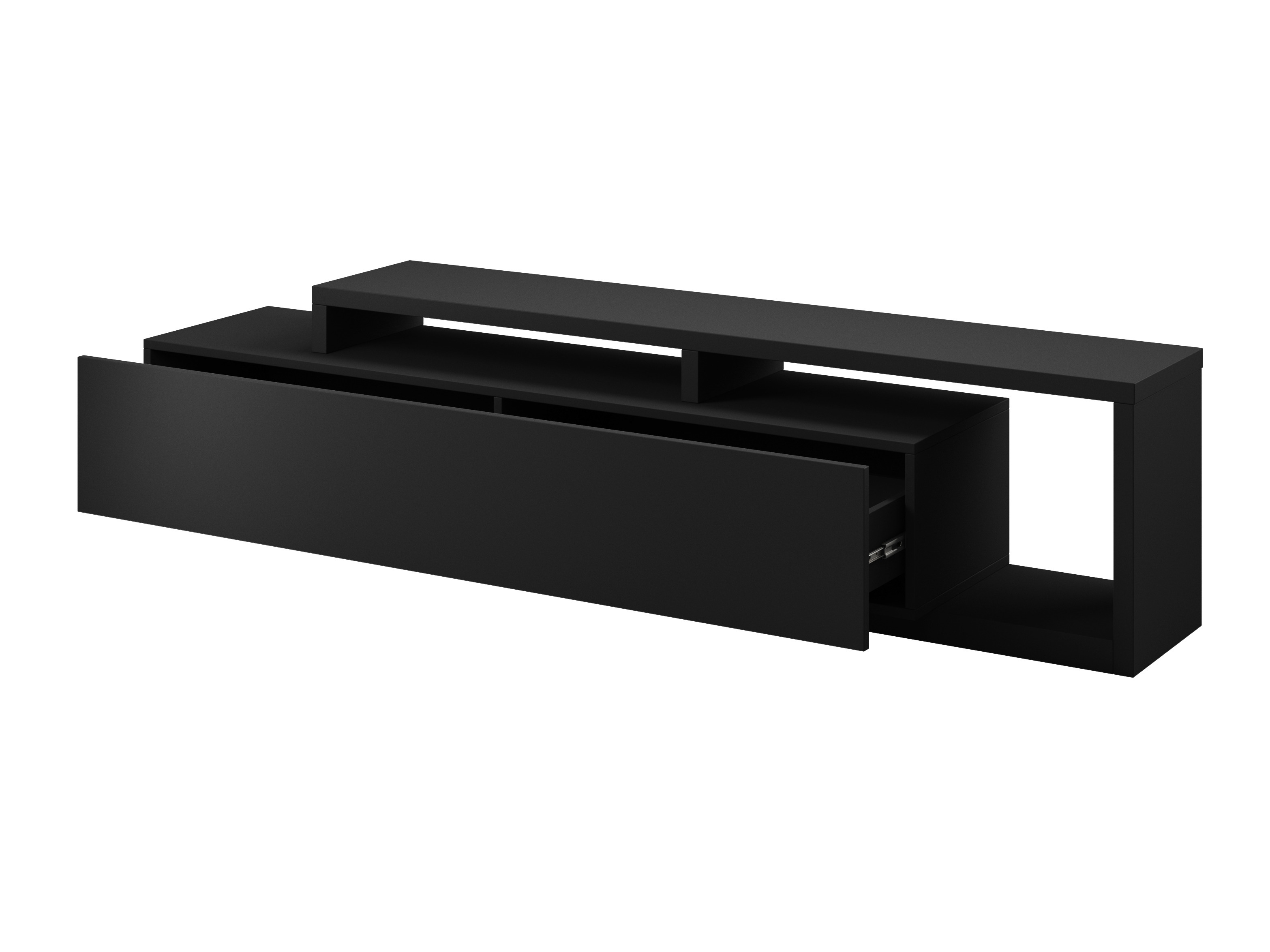 Meuble TV Lutiva 103 (Noir mat)
