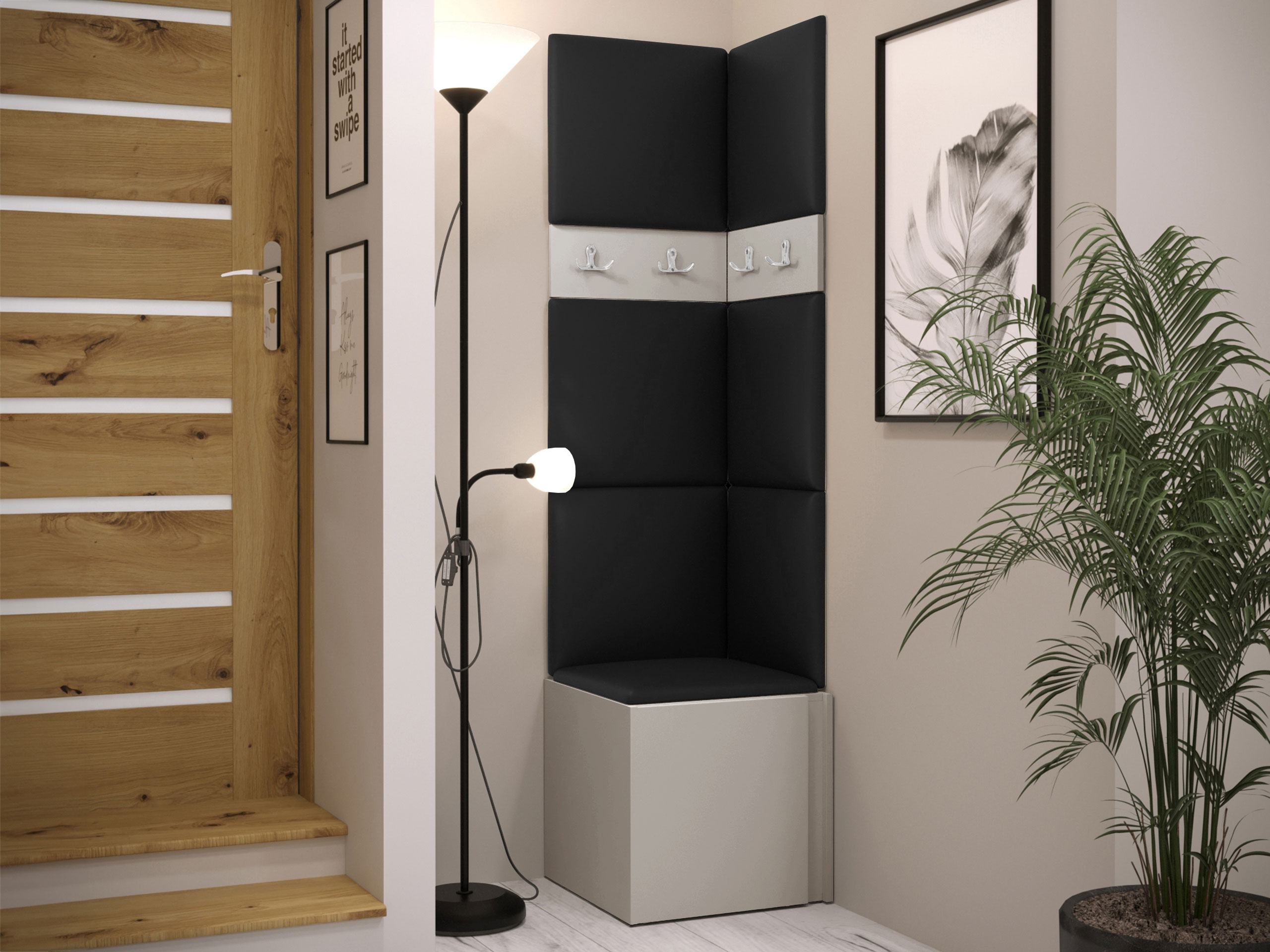 Meuble d'entrée Pinis XXI (Faux cuir Soft 011)