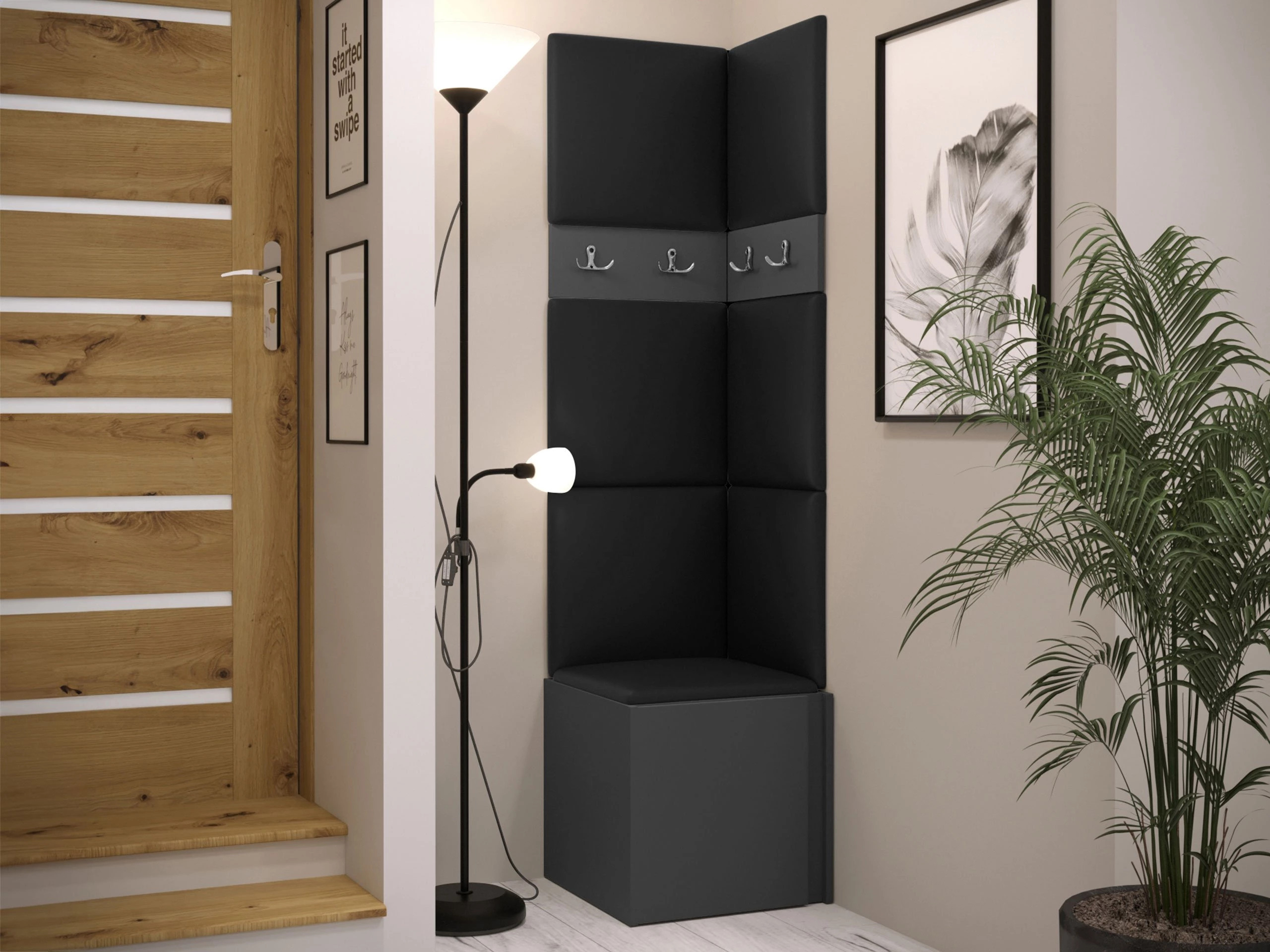 Meuble d'entrée Pinis XXI (Faux cuir Soft 011)