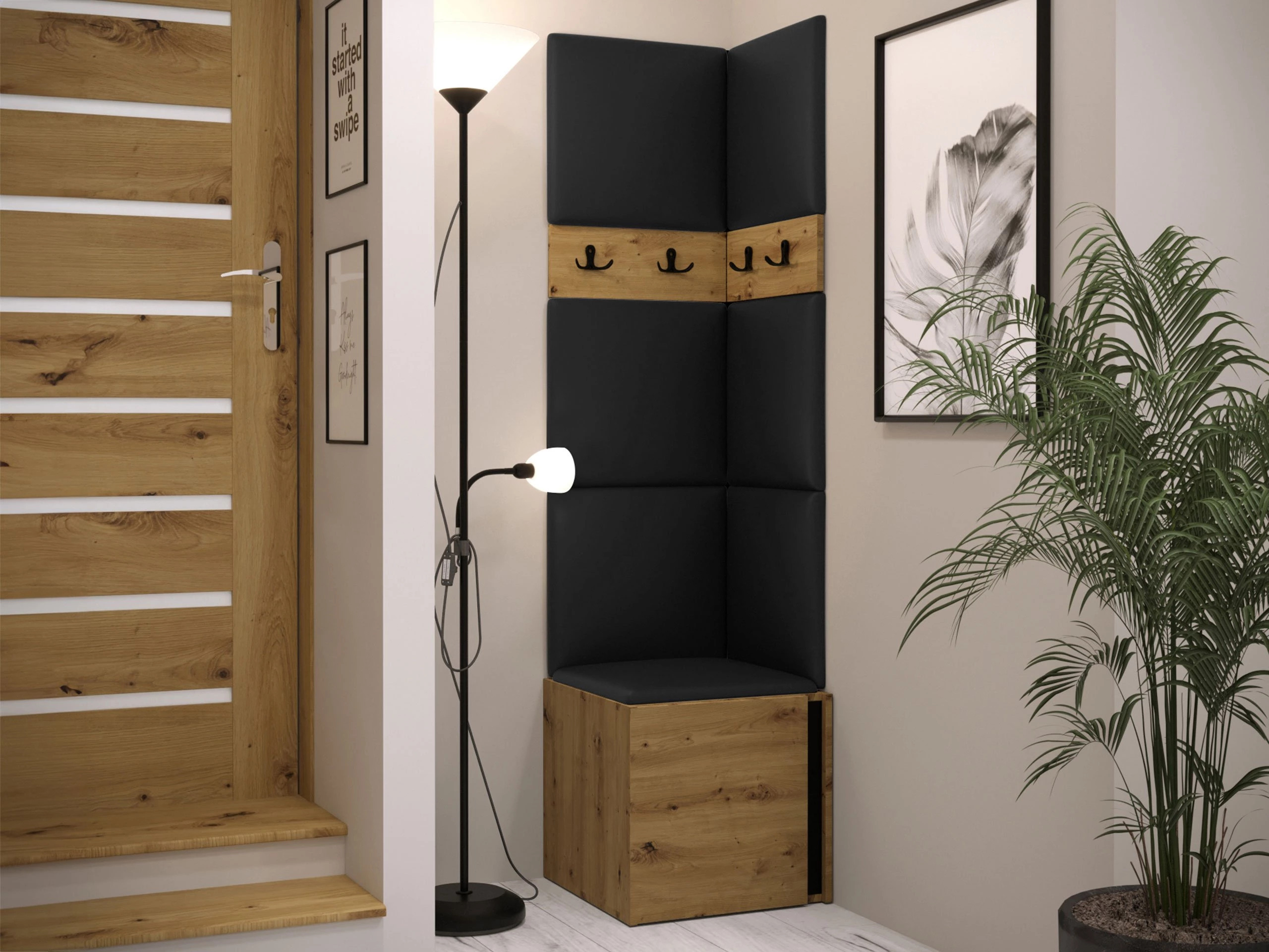 Meuble d'entrée Pinis XXI (Faux cuir Soft 011)