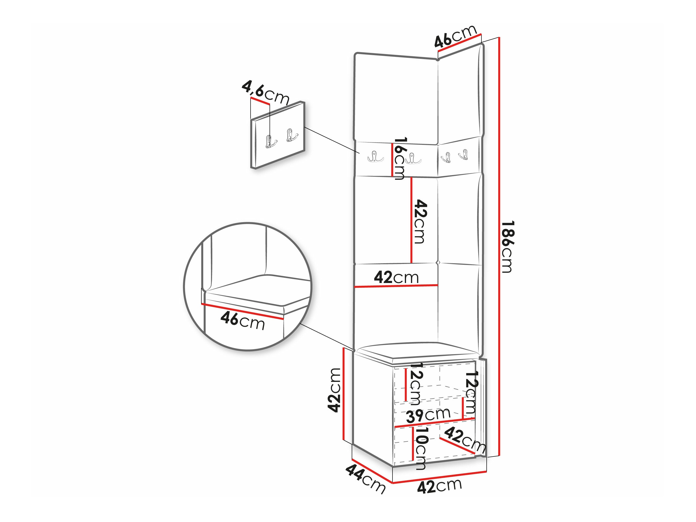 Meuble d'entrée Pinis XXI (Manila 32)