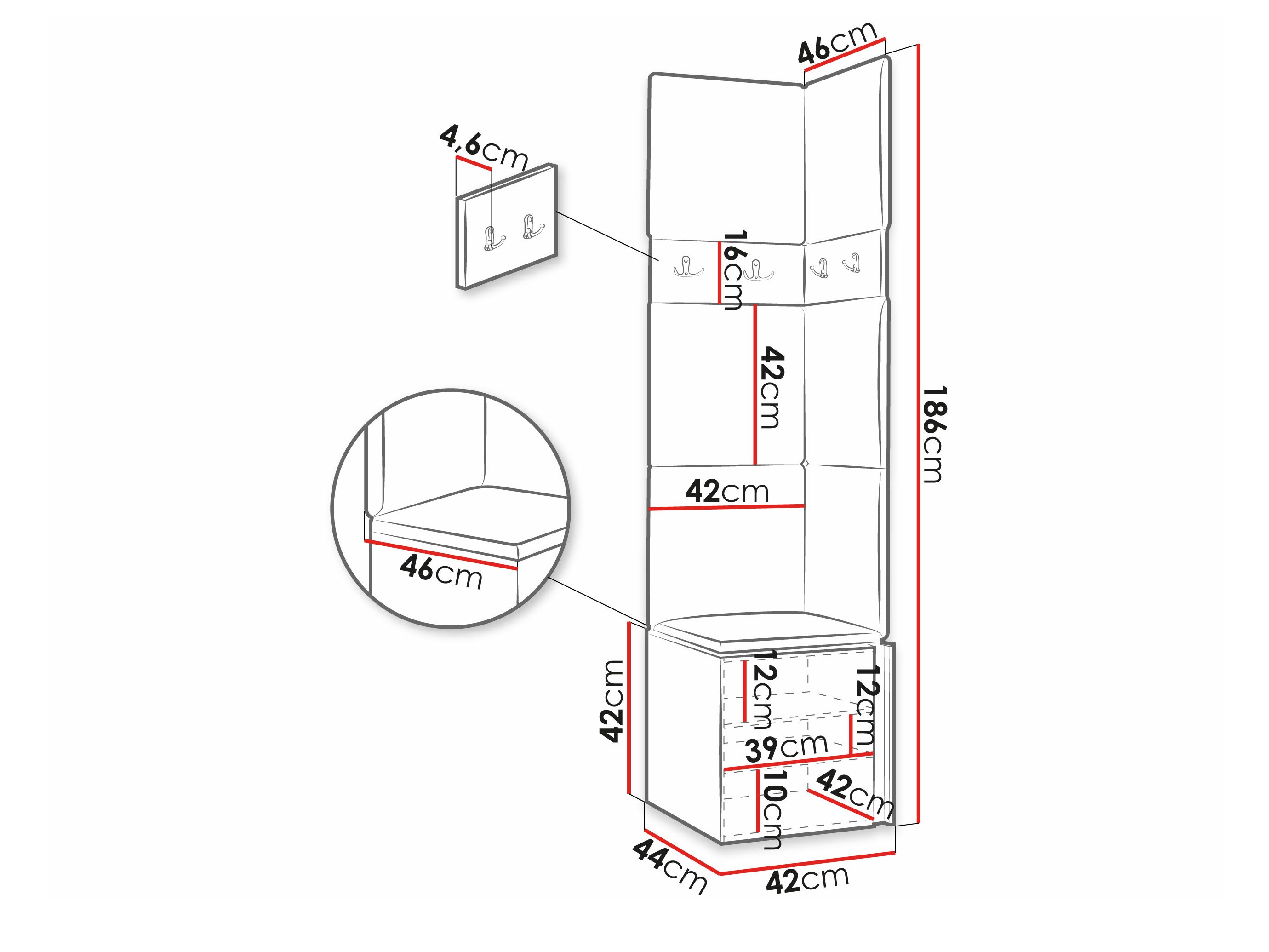 Meuble d'entrée Pinis XXI (Polo 894)