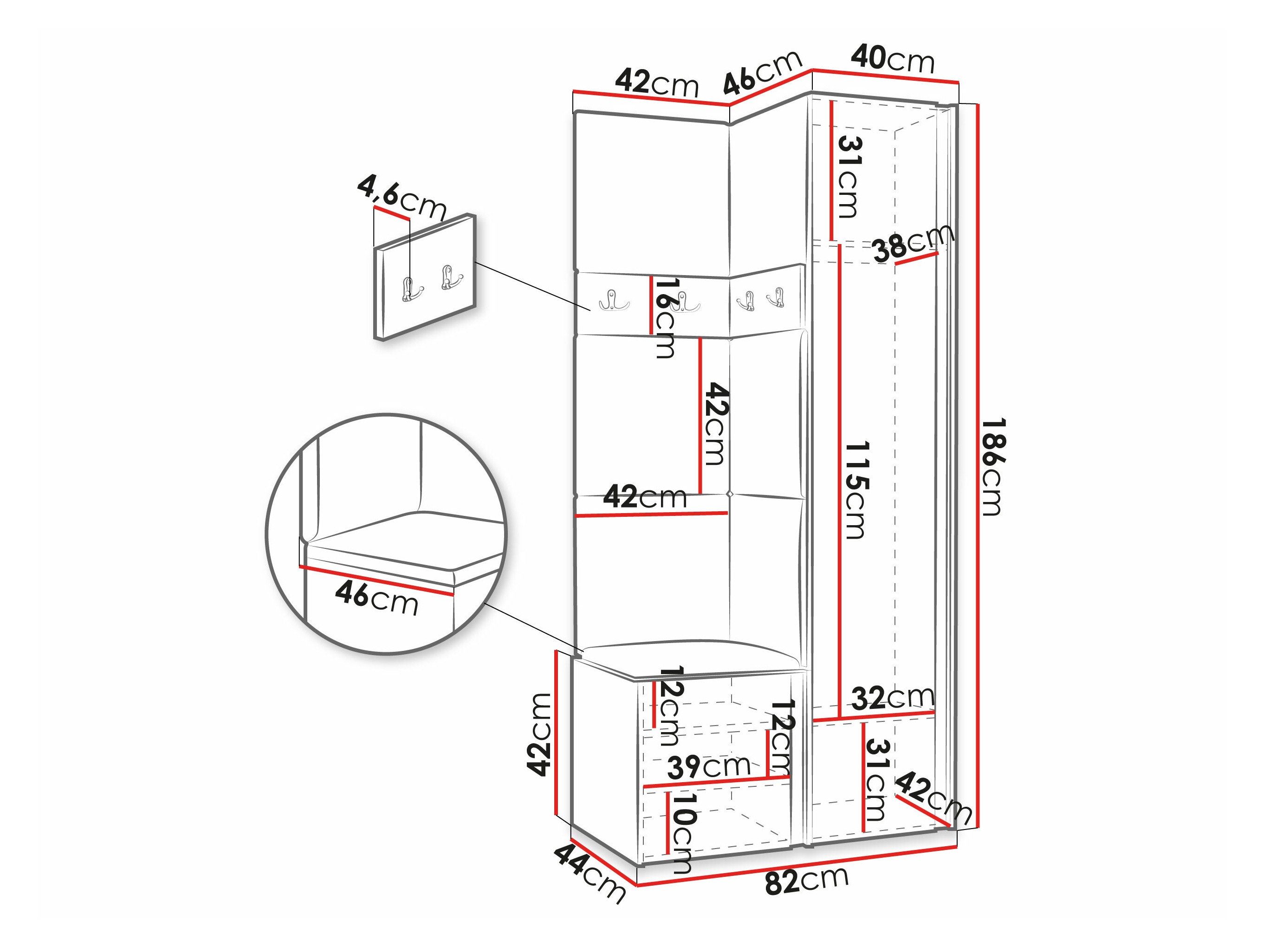 Meuble d'entrée Pinis XXIV (Abriamo 03)