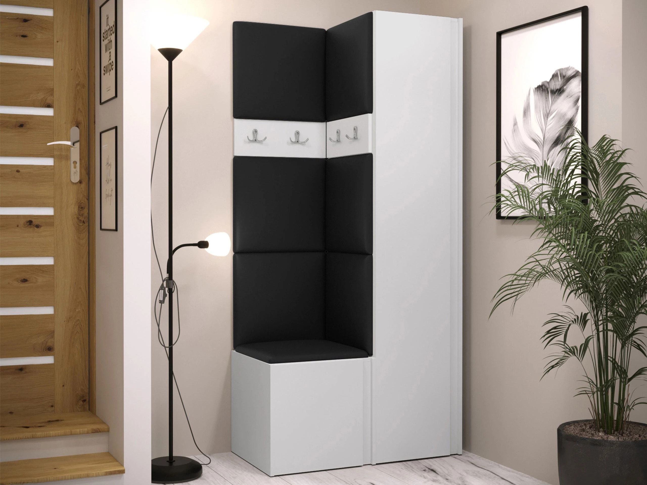 Meuble d'entrée Pinis XXIV (Faux cuir Soft 011)