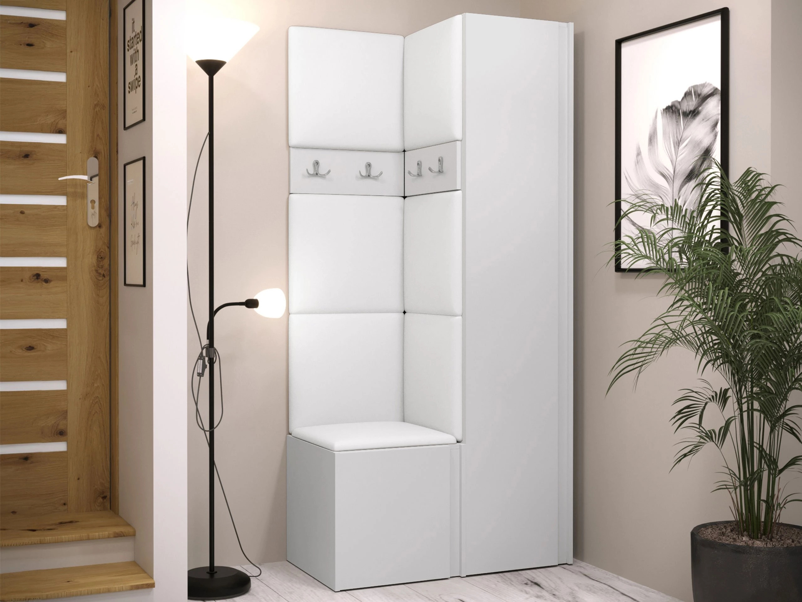 Meuble d'entrée Pinis XXIV (Faux cuir Soft 017)