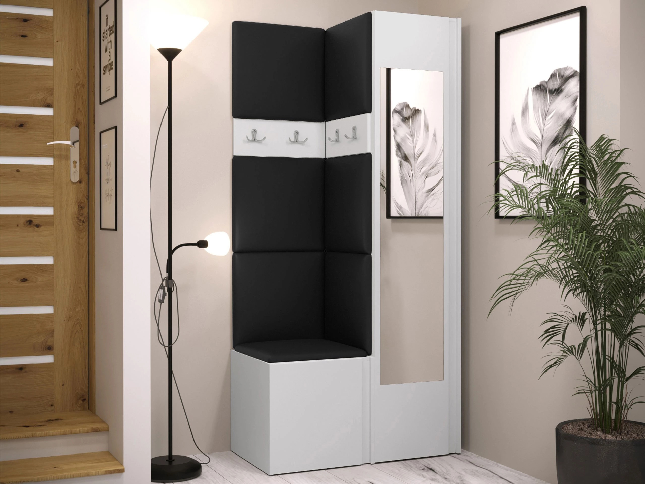 Meuble d'entrée Pinis XXV (Faux cuir Soft 011)