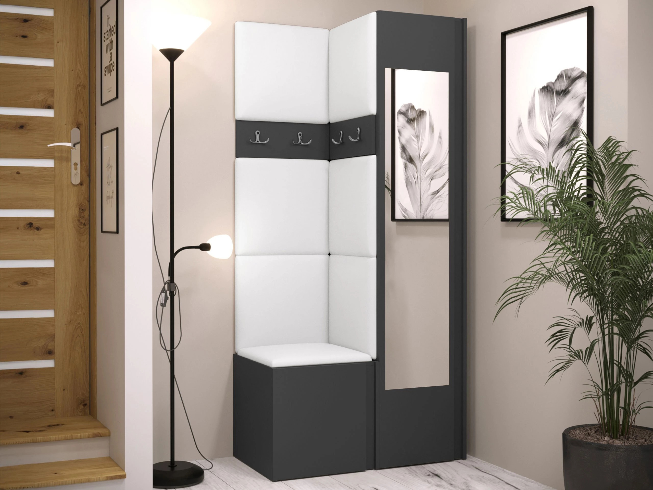 Meuble d'entrée Pinis XXV (Faux cuir Soft 017)