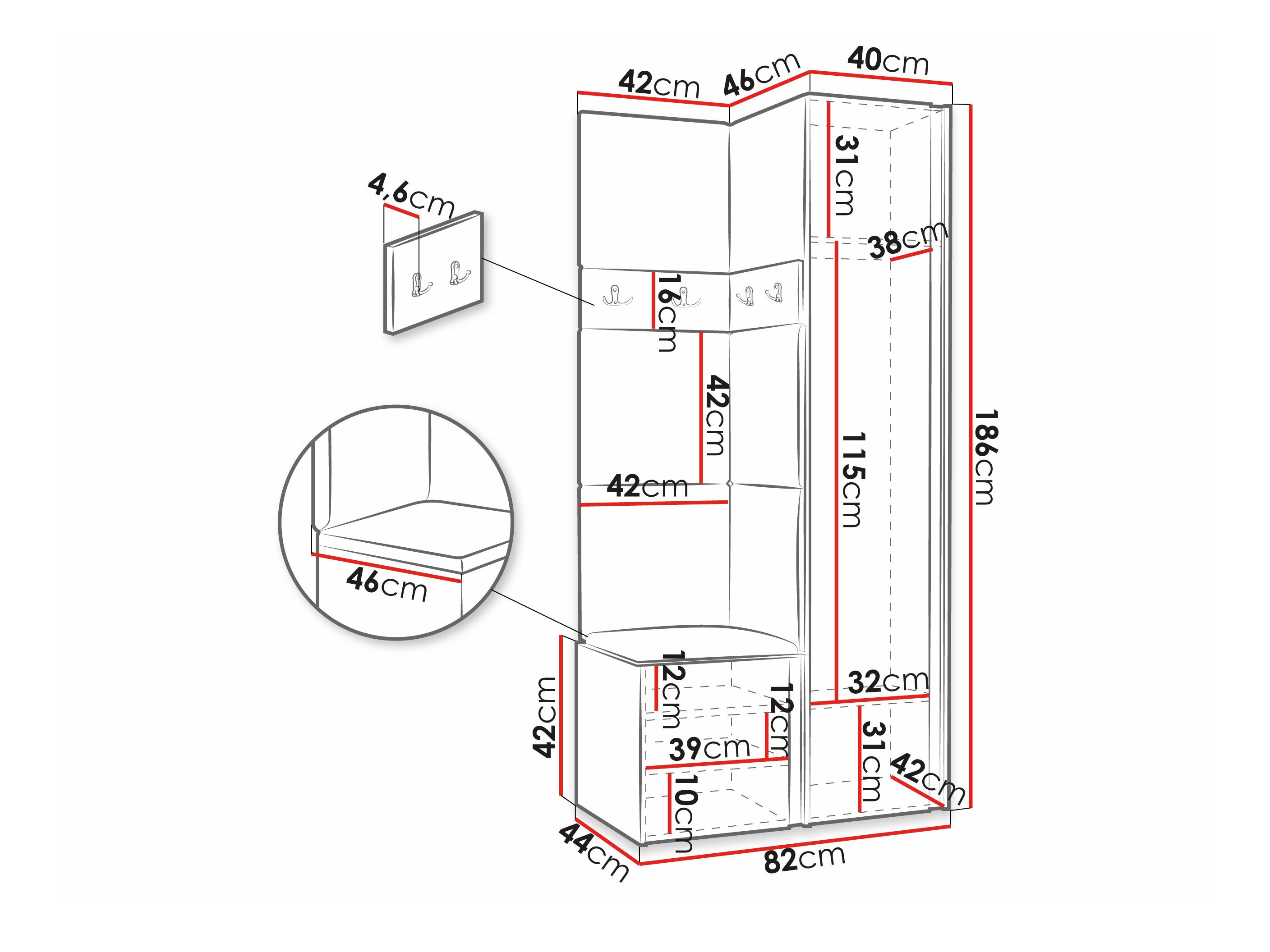 Meuble d'entrée Pinis XXV (Manila 35)
