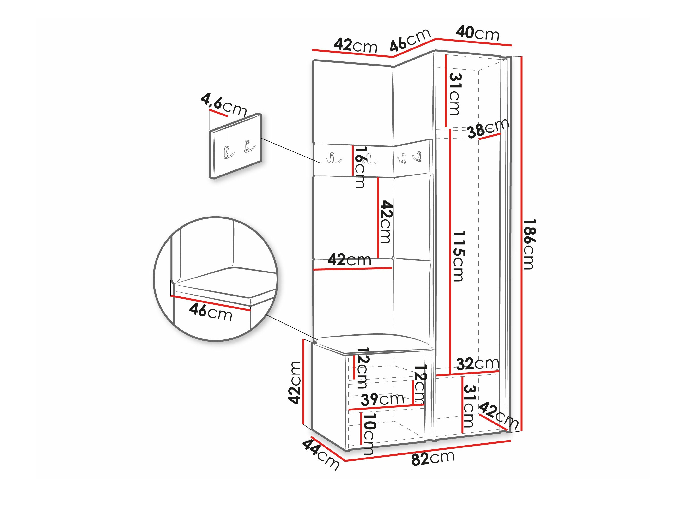 Meuble d'entrée Pinis XXV (Manila 35)