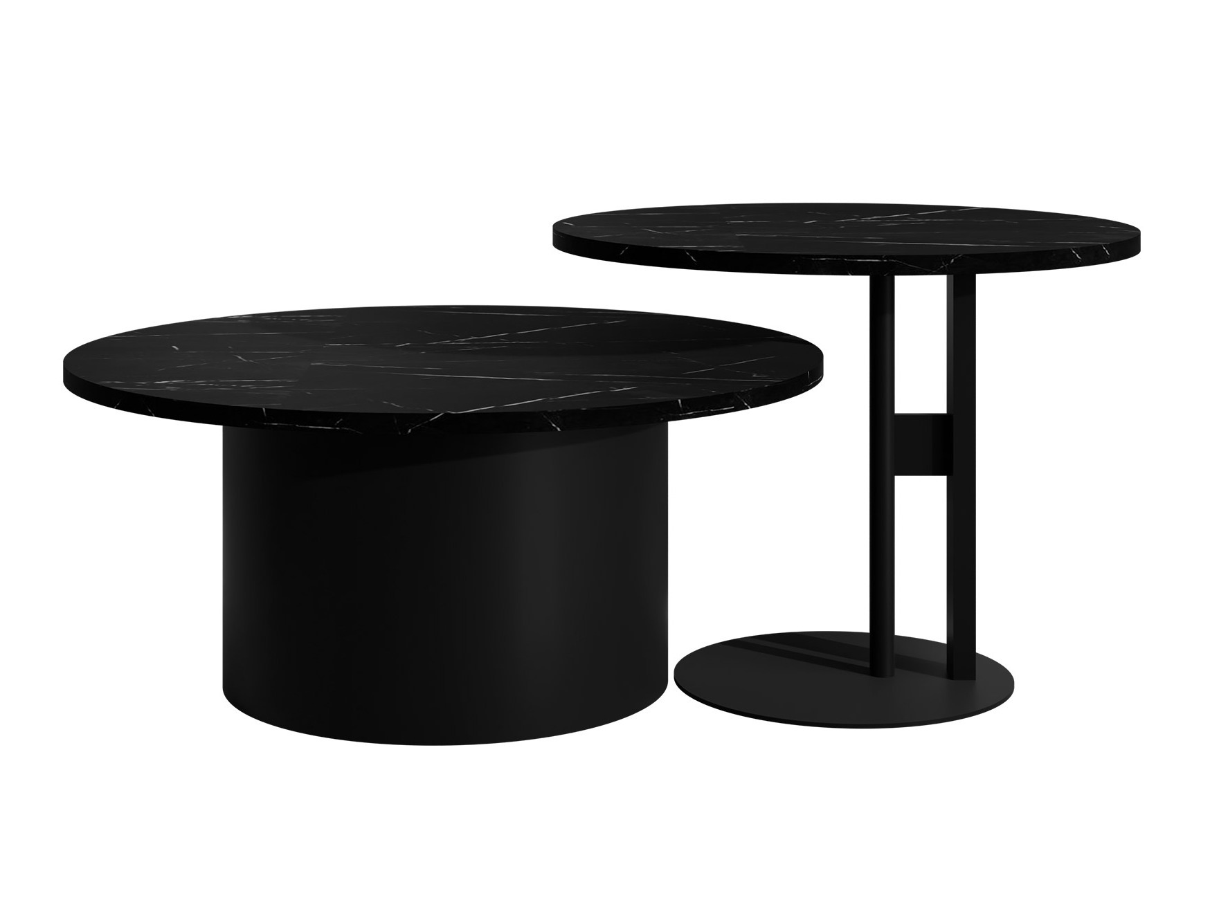 Ensemble tables basses Oswego 159 (Marbre noir)