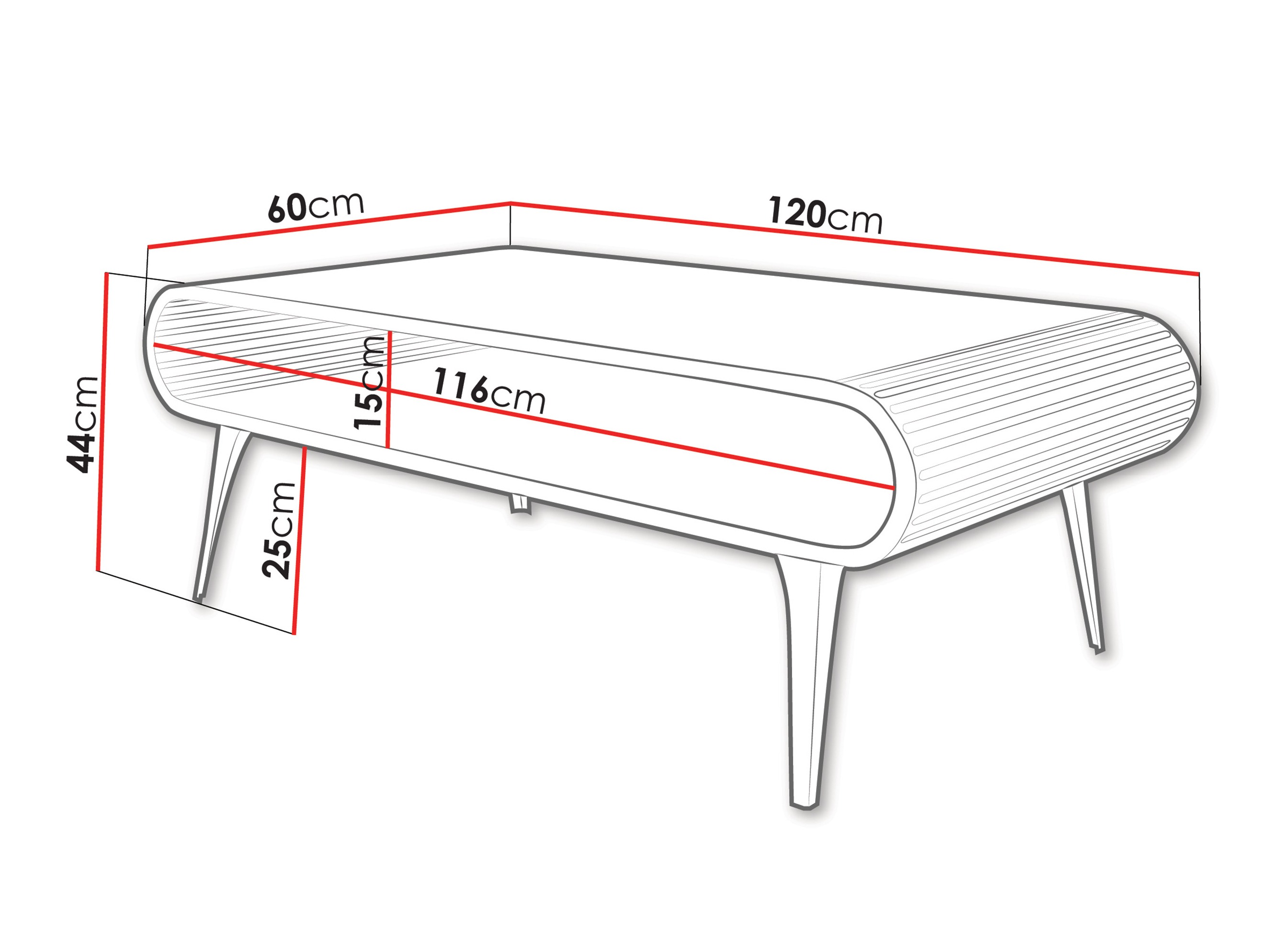 Table basse Oswego 161 (Blanc)
