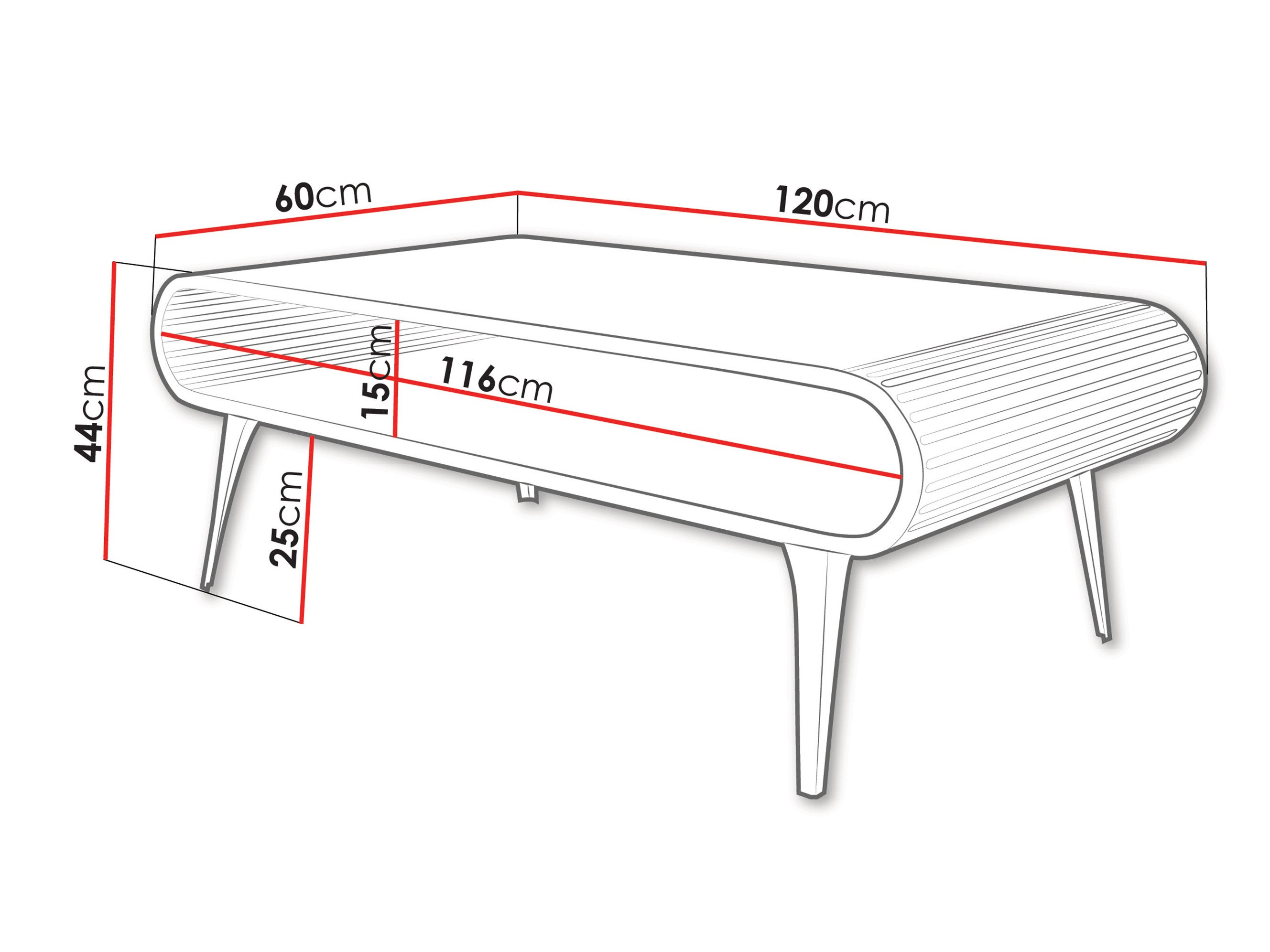 Table basse Oswego 161 (Marbre noir)