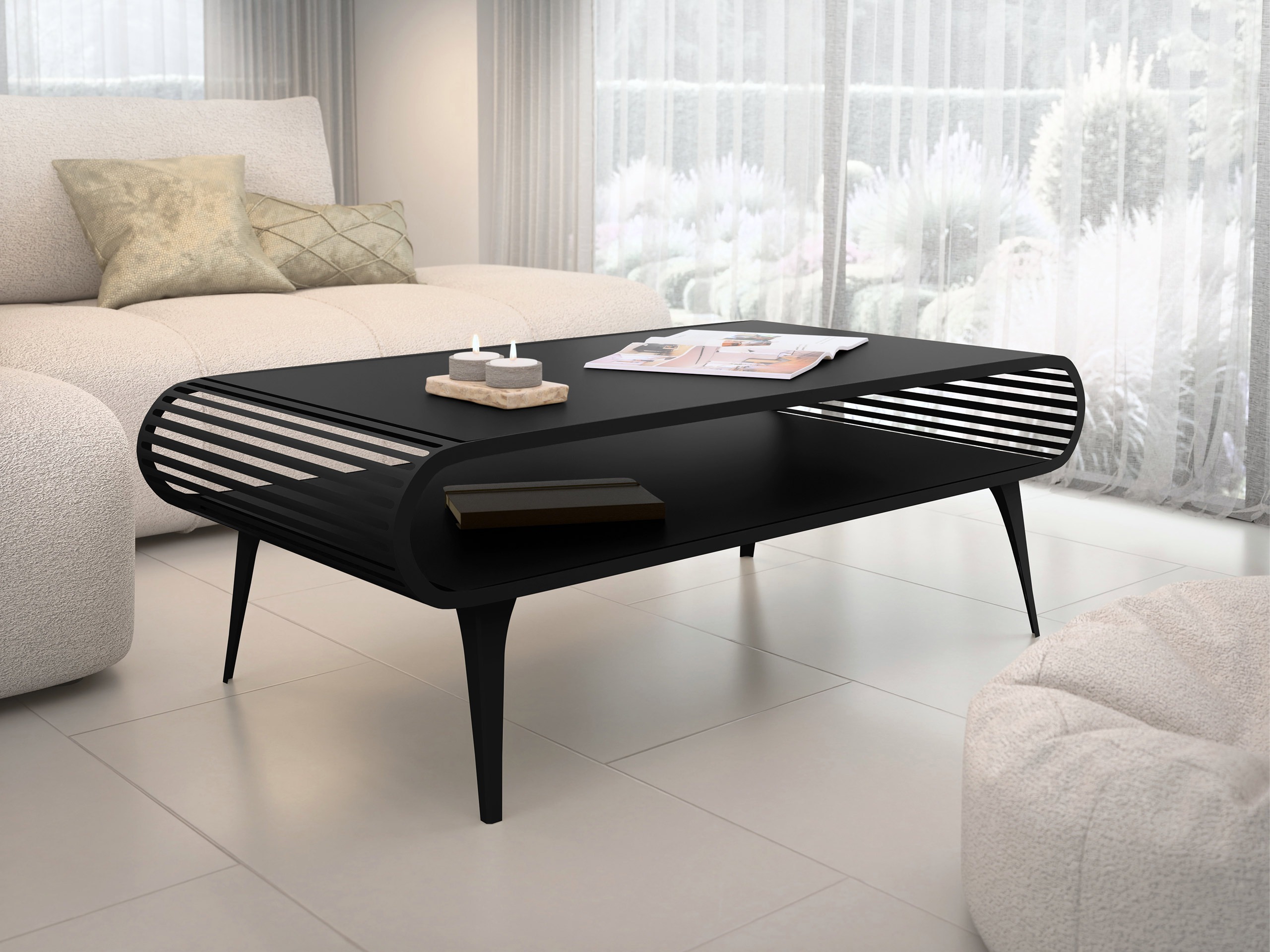 Table basse Oswego 161 (Noir)