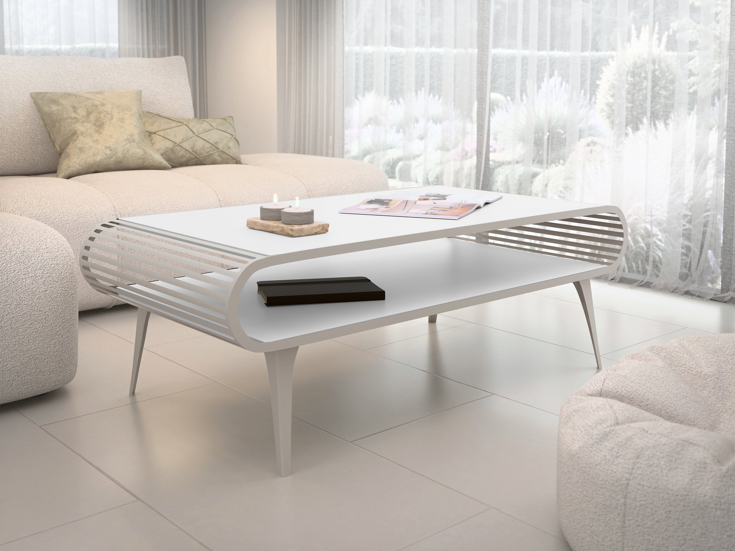 Table basse Oswego 162 (Blanc)