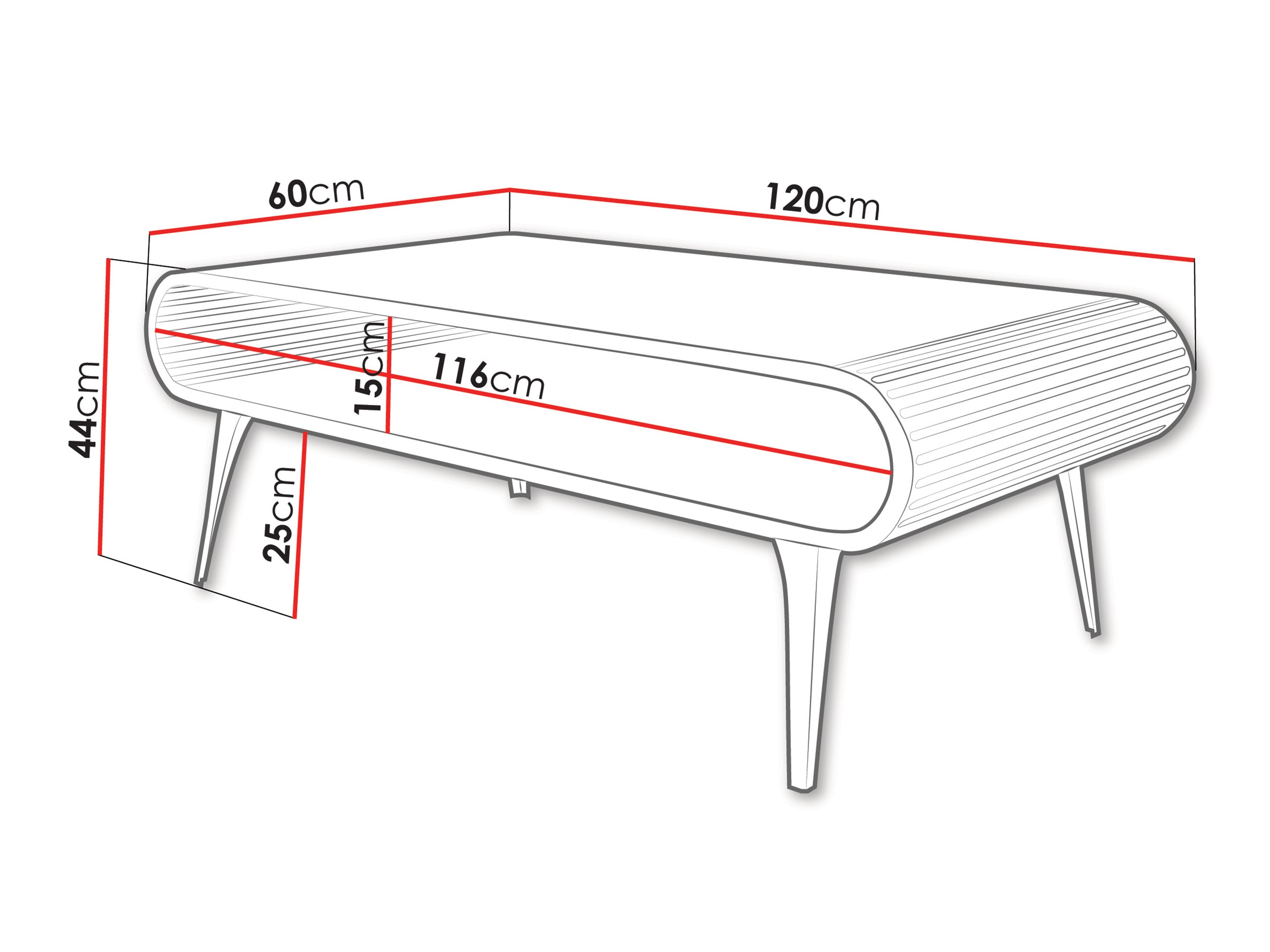 Table basse Oswego 162 (Blanc)
