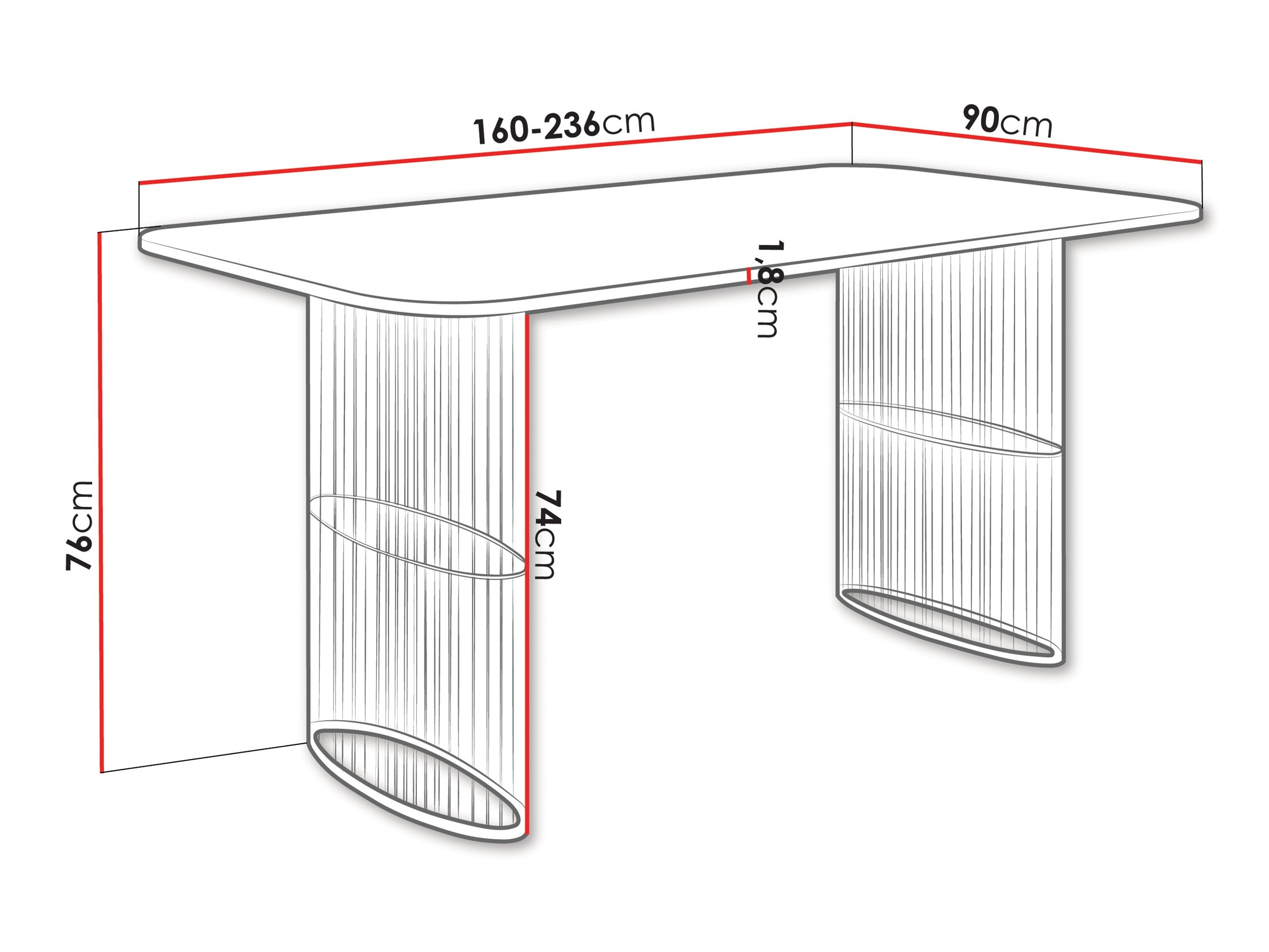 Table Oswego 163 (Blanc)
