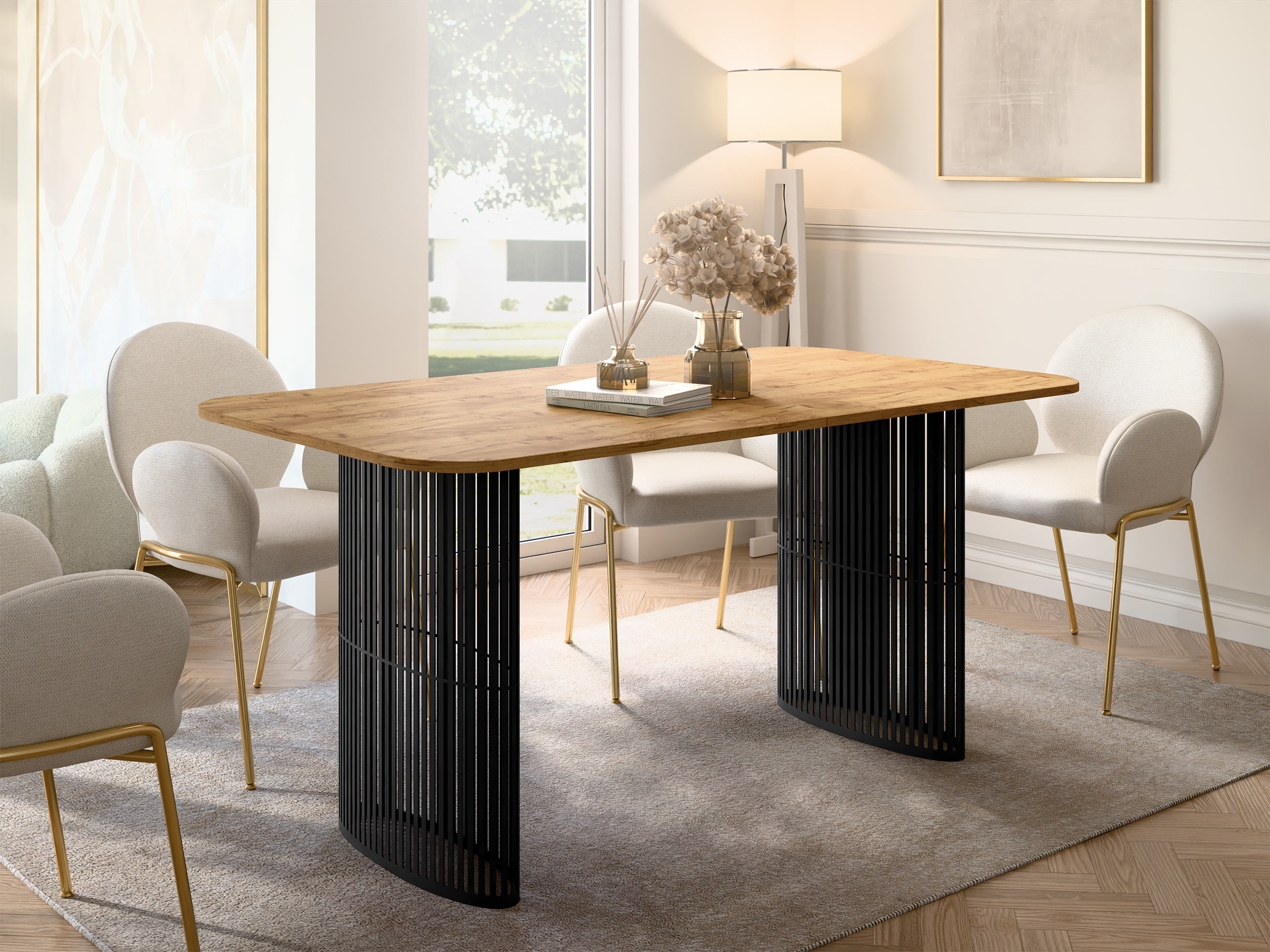 Table Oswego 163 (Chêne doré artisanal)