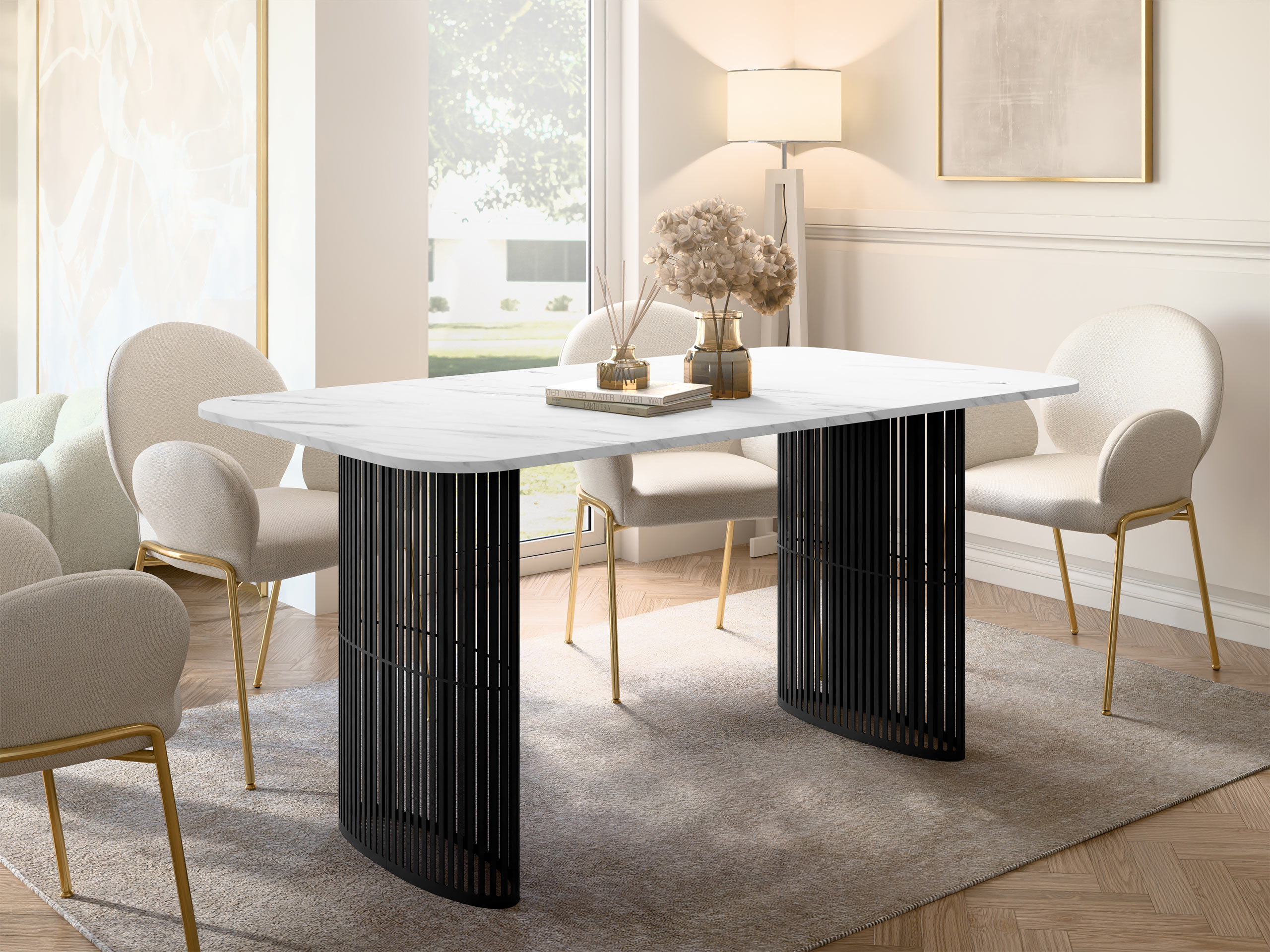 Table Oswego 163 (Marbre blanc)