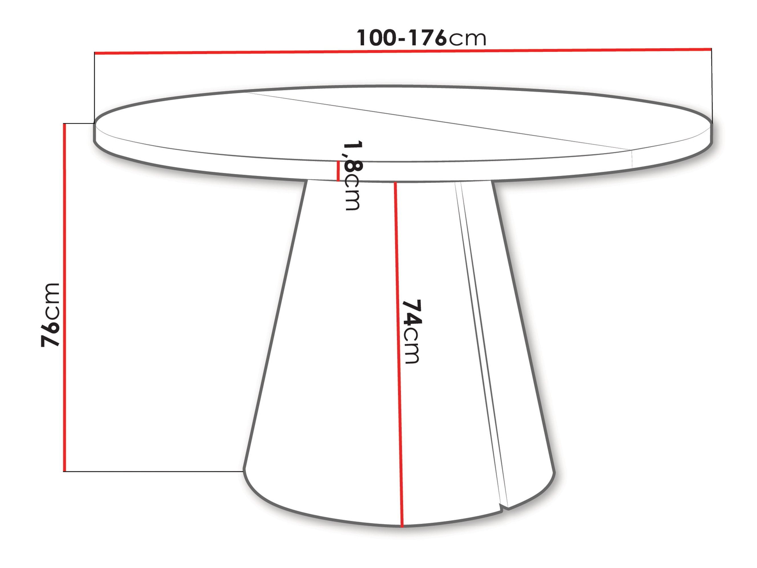 Table Oswego 166 (Cachemire)