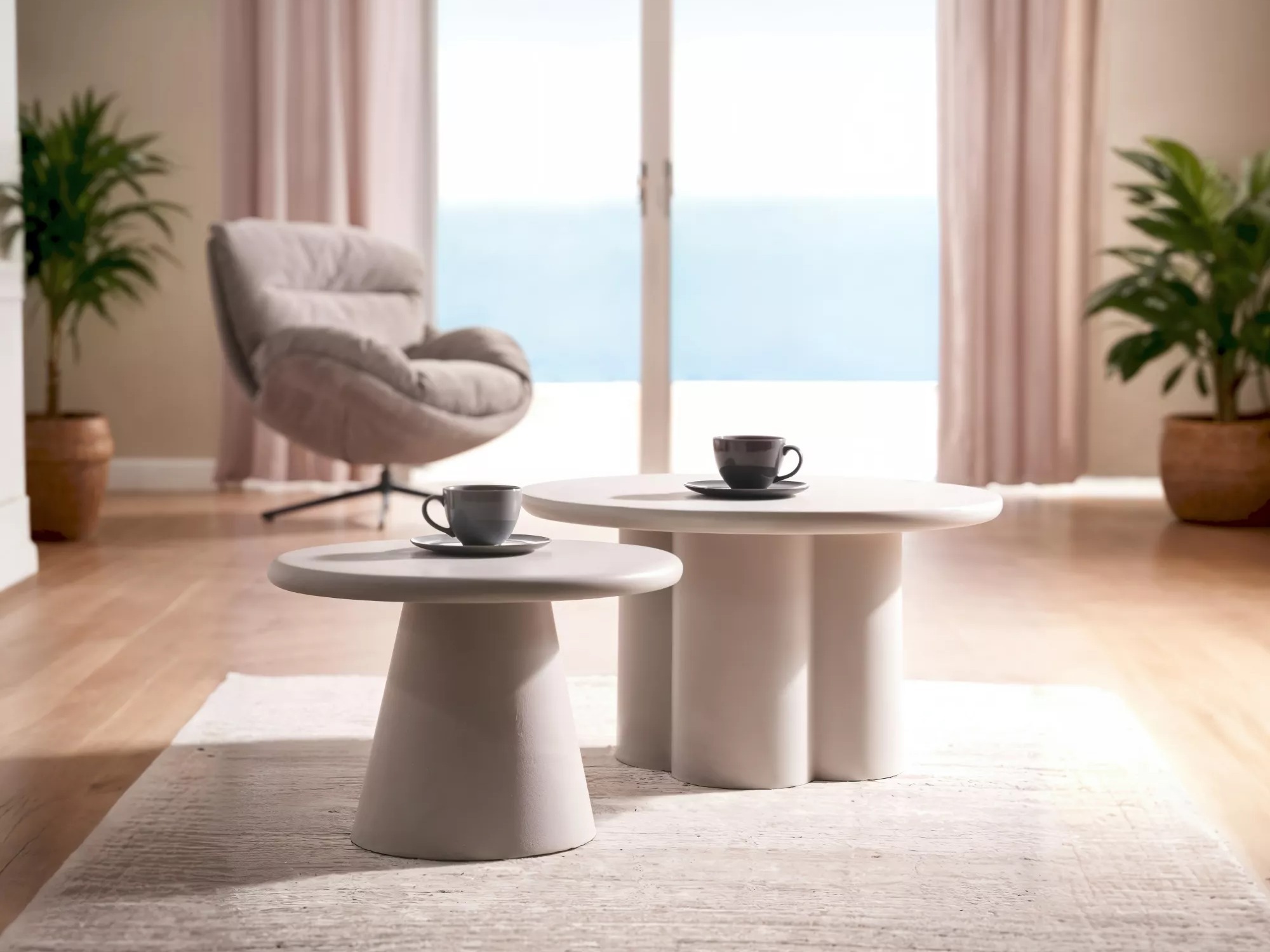 Table basse Detroit 1013 (Gris clair)