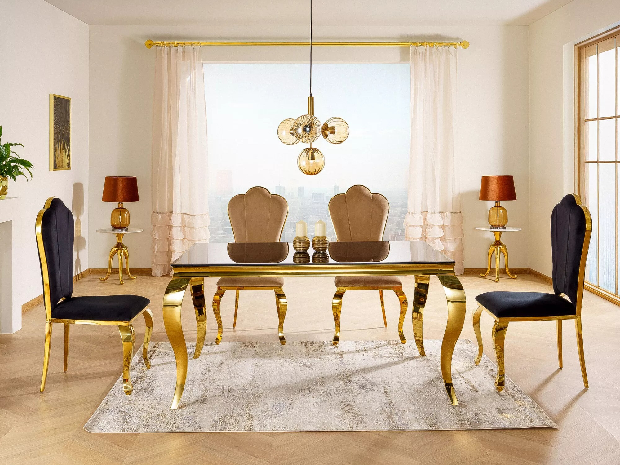 Table Detroit 323 (Doré + Noir)
