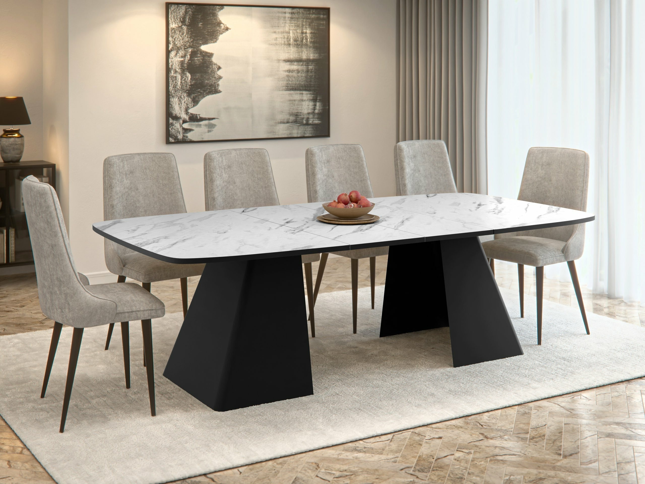 Table Oswego 169 (Marbre blanc)