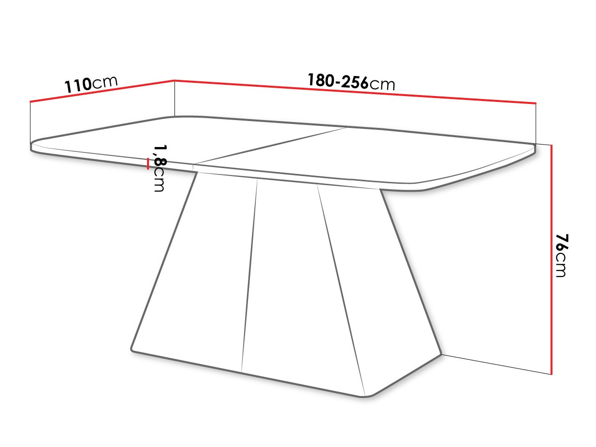 Table Oswego 170 (Cachemire)