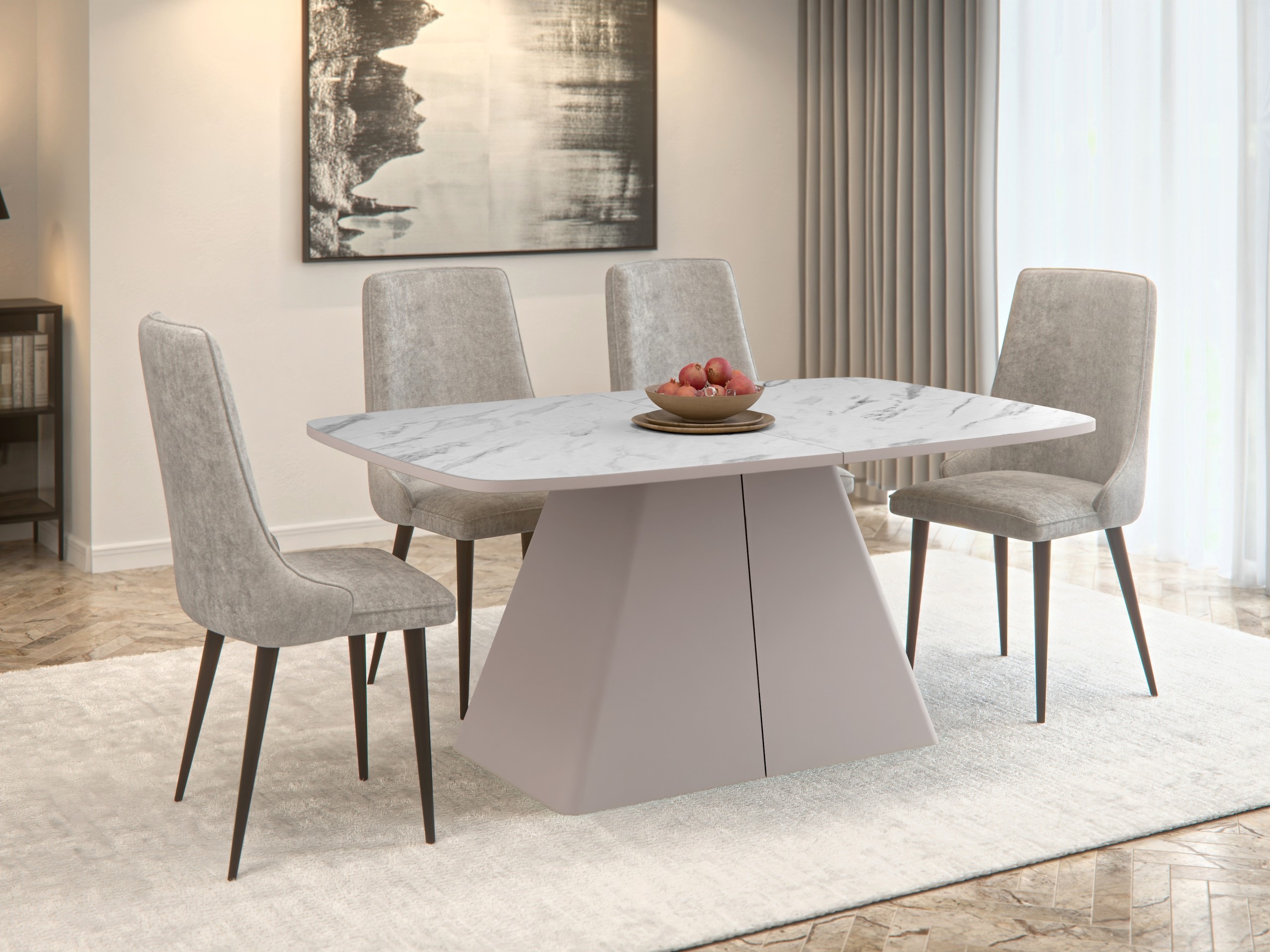 Table Oswego 170 (Marbre blanc)
