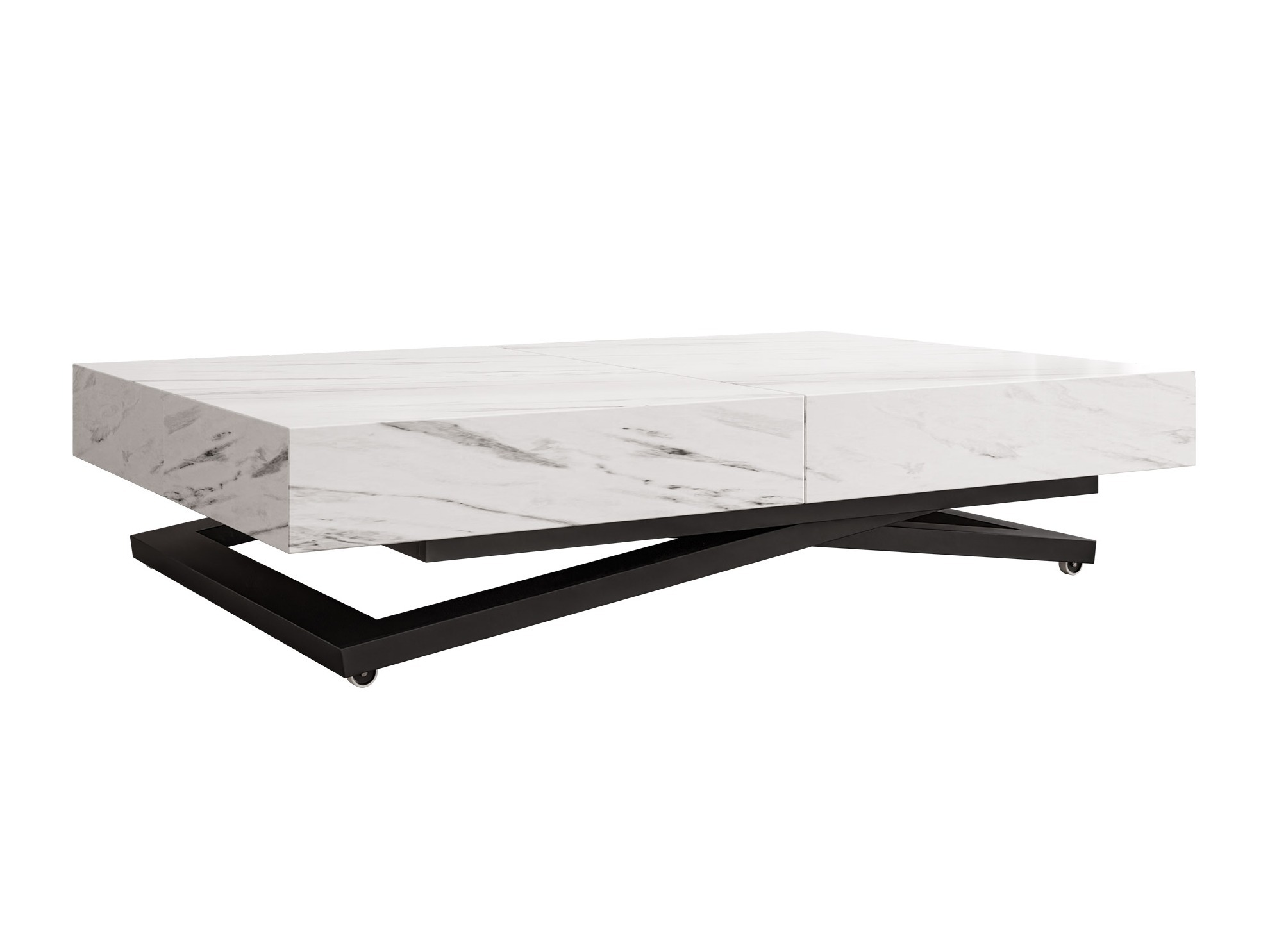 Table basse transformateur Oswego 171 (Marbre blanc)