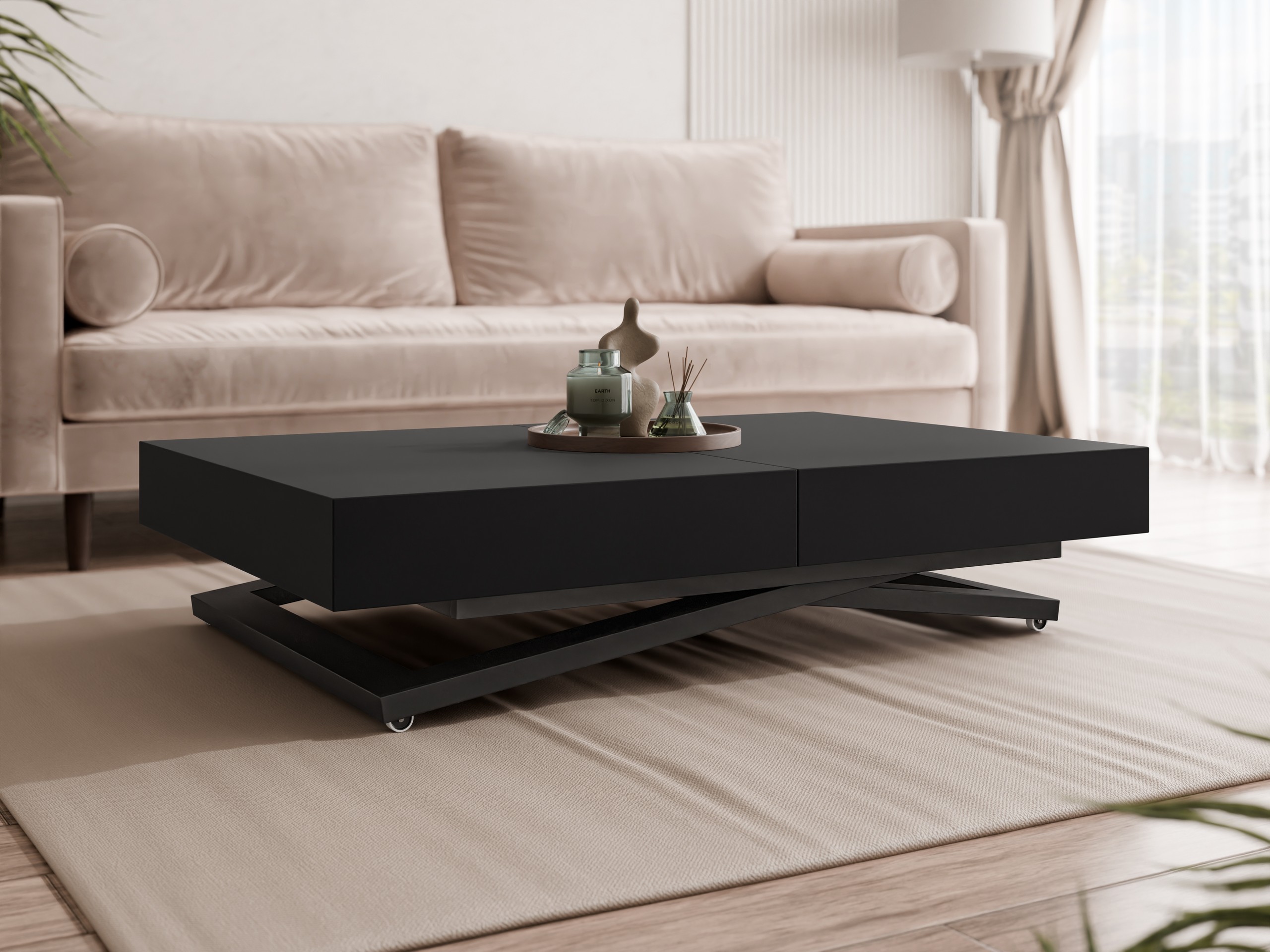 Table basse transformateur Oswego 171 (Noir)